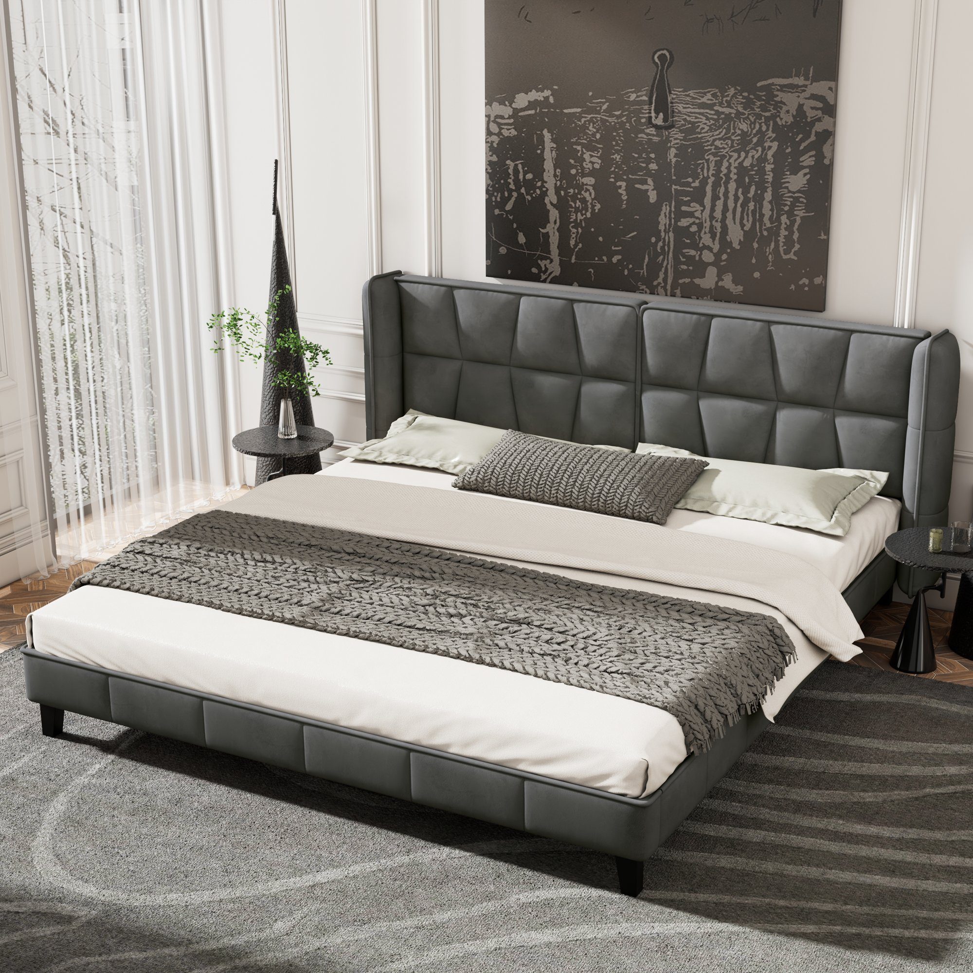 Ulife Polsterbett Doppelbett mit Lattenrost und günstig online kaufen