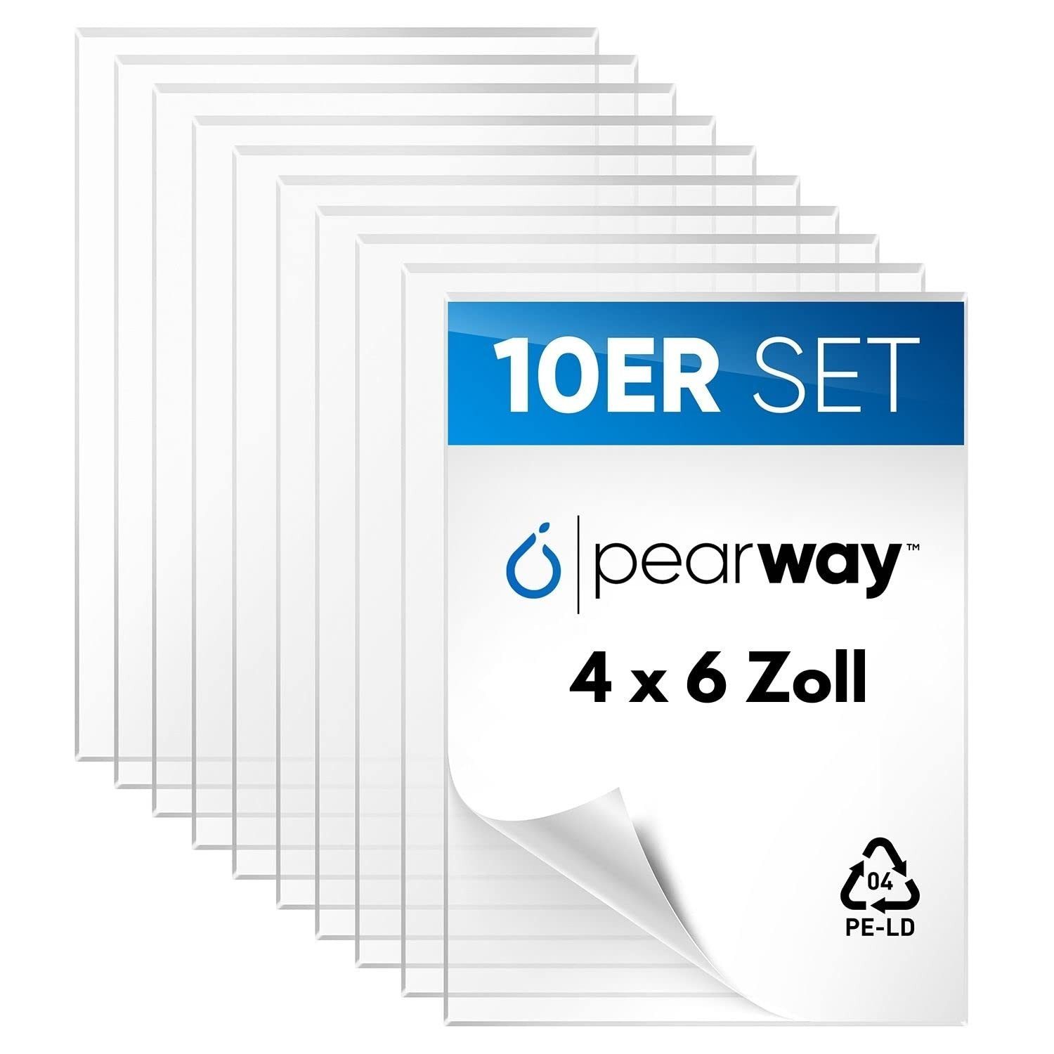 Pearway Umbauset PEARWAY™ Profi Set ultra klare Acrylglas Platten [10er Set] I