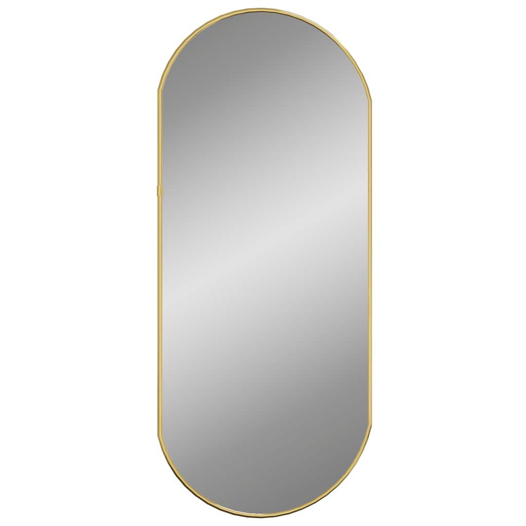 furnicato Wandspiegel Glas PVC 70 x 30 cm Golden (1-St), Scharfer Kosmetikspiegel mit 4 mm Glasstärke für das Badezimmer