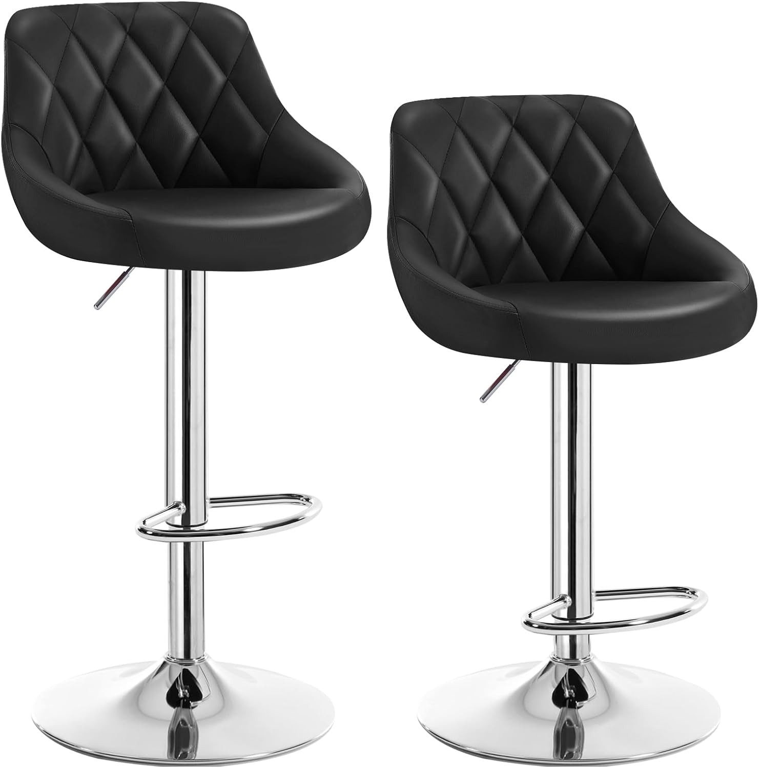 Woltu Barhocker (2 St), gut gepolstert, Kunstleder, Höhenverstellbar, Drehb günstig online kaufen