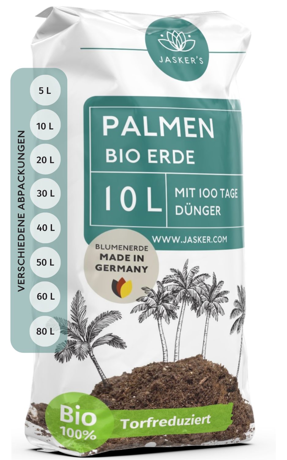 JASKER'S Spezialerde Bio Palmenerde, Zimmerpflanzen Erde Palmenerde