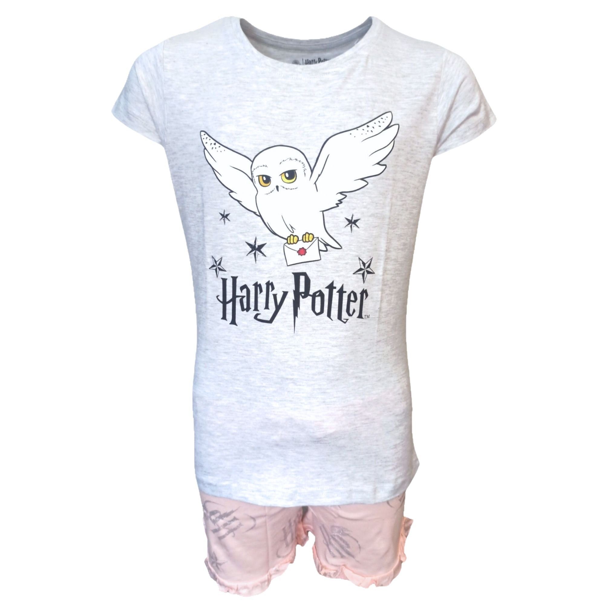 Harry Potter Schlafanzug Hedwig (2 tlg) Mädchen Pyjama Set kurz Gr. 134-164 cm