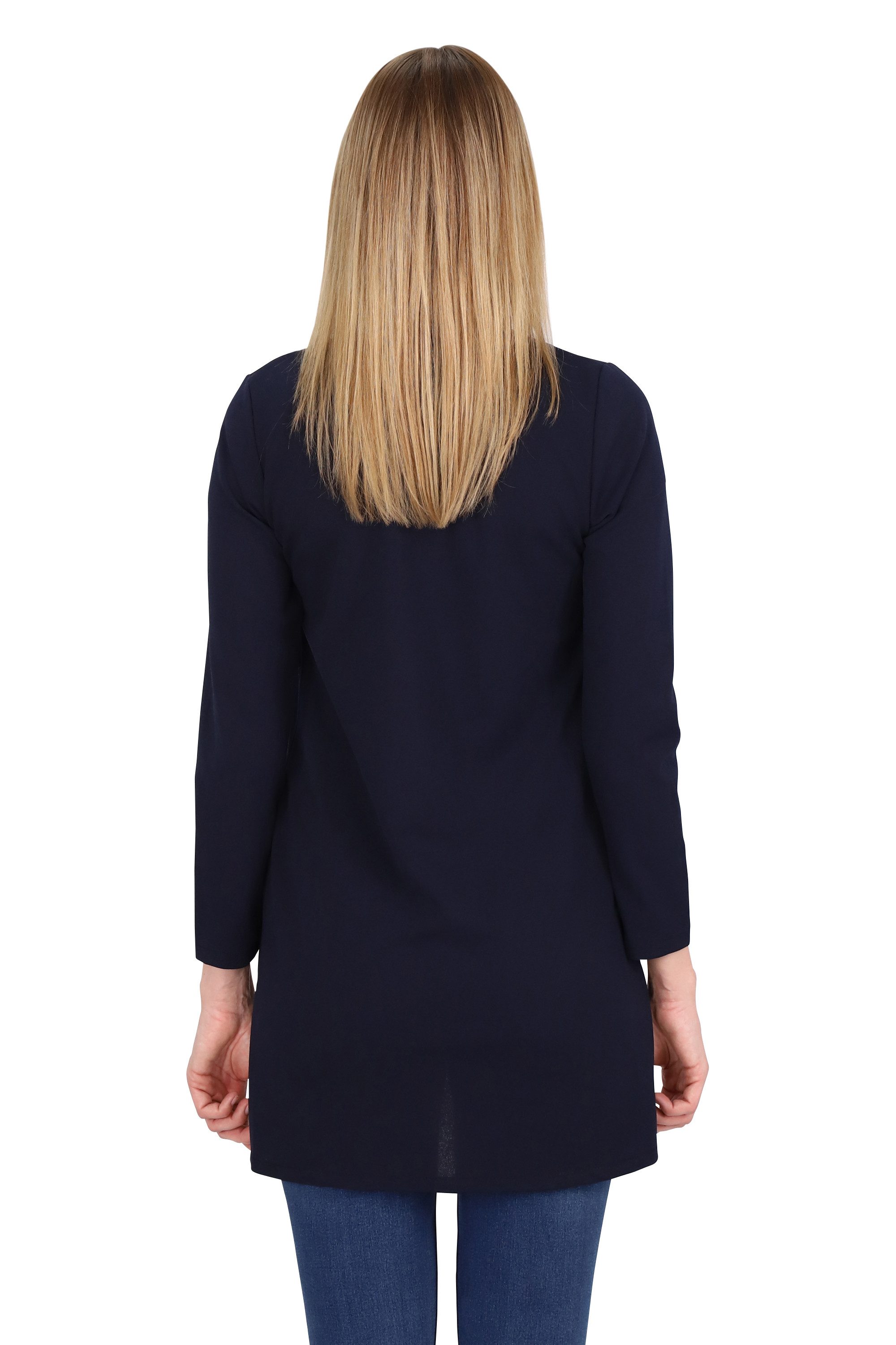 malito more than fashion Jackenblazer Long Blazer 6041 offener Long Blazer