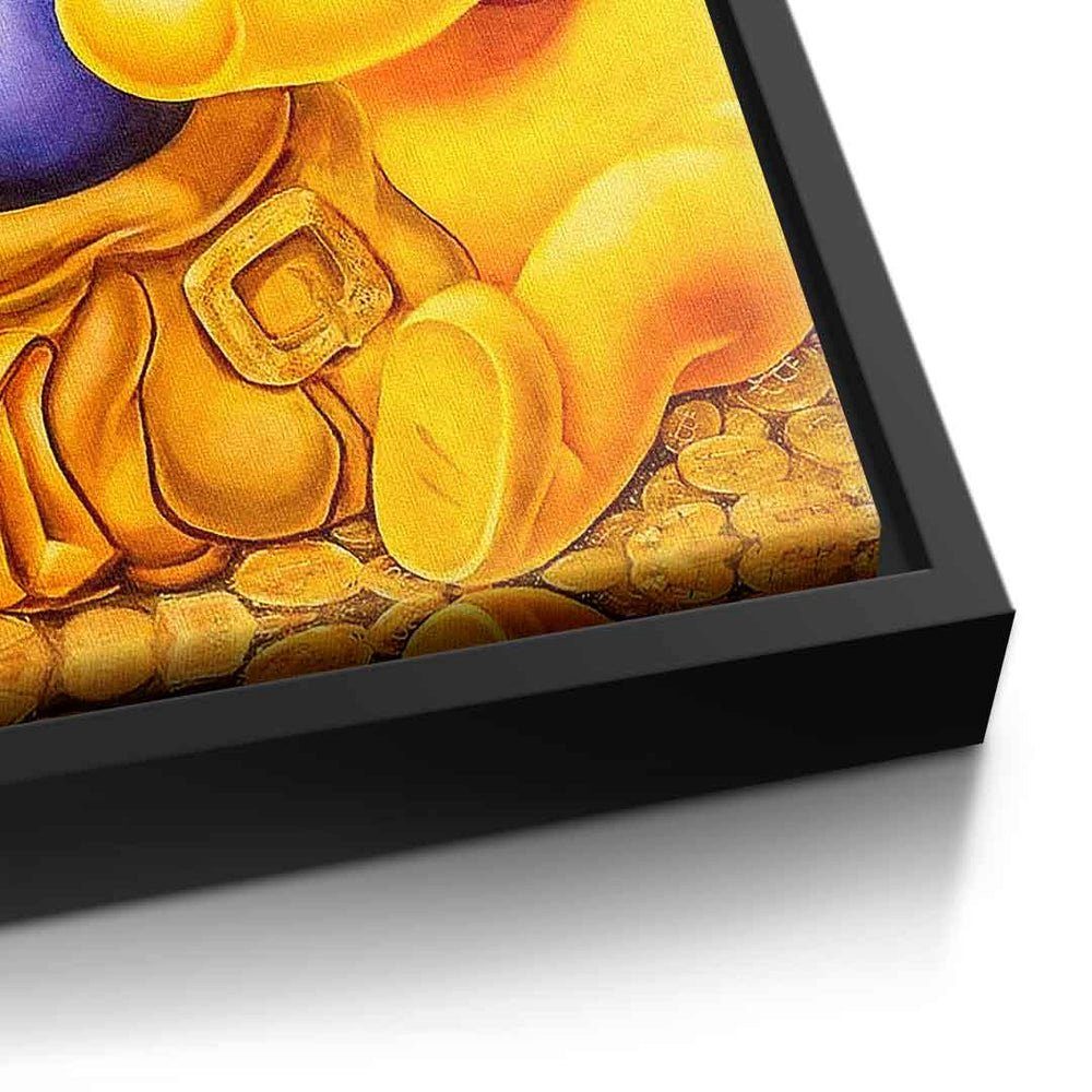 Leinwandbild Leinwandbild Bär Rahmen crypto der Winnie-the-Pooh Bitcoin Comic Pu Bitcoin DOTCOMCANVAS® ohne Pop Art Bear,