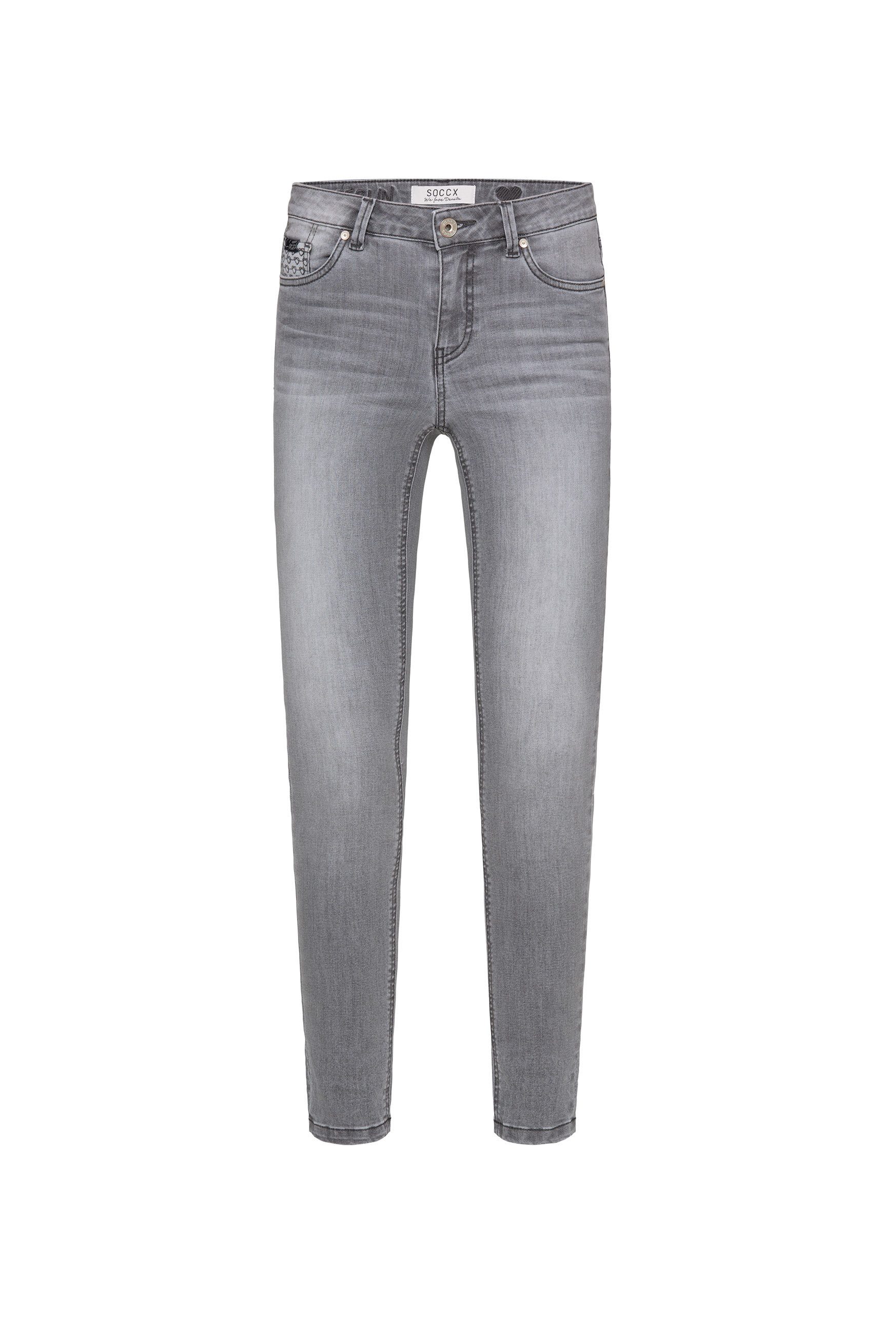 SOCCX Slim-fit-Jeans, mit Turn-Up Saum günstig online kaufen