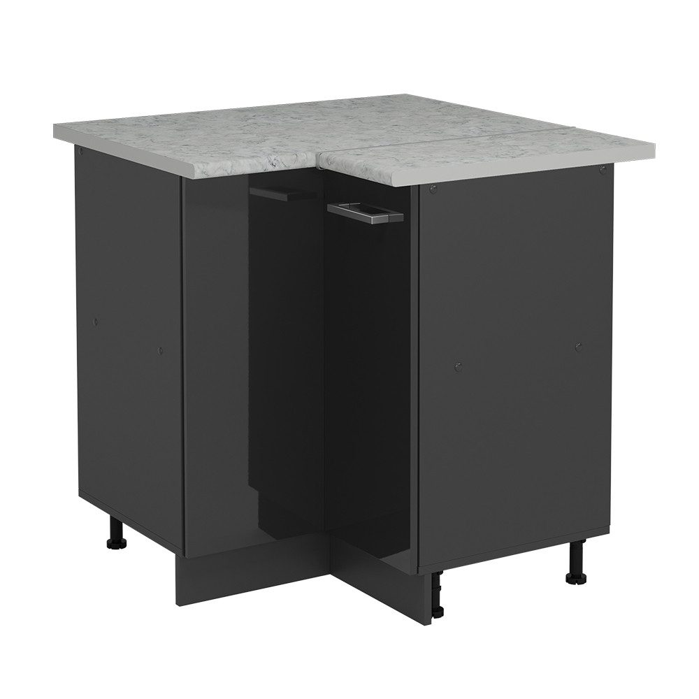 Vicco Eckunterschrank R-Line, Anthrazit Hochglanz/Anthrazit, 75.6 günstig online kaufen