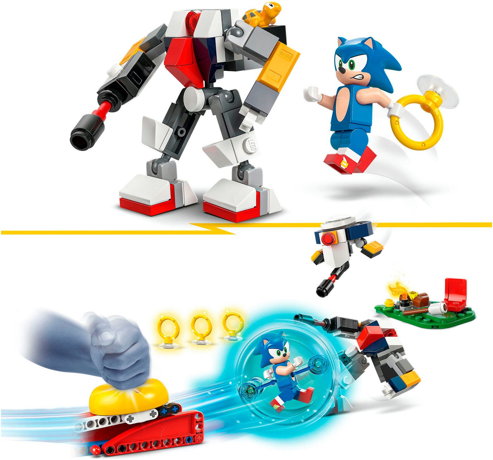 LEGO® Sonics Showdown am Lagerfeuer (77001), LEGO Sonic Konstruktionsspielsteine, (177 St), Made in Europe – Bild 4 von 5