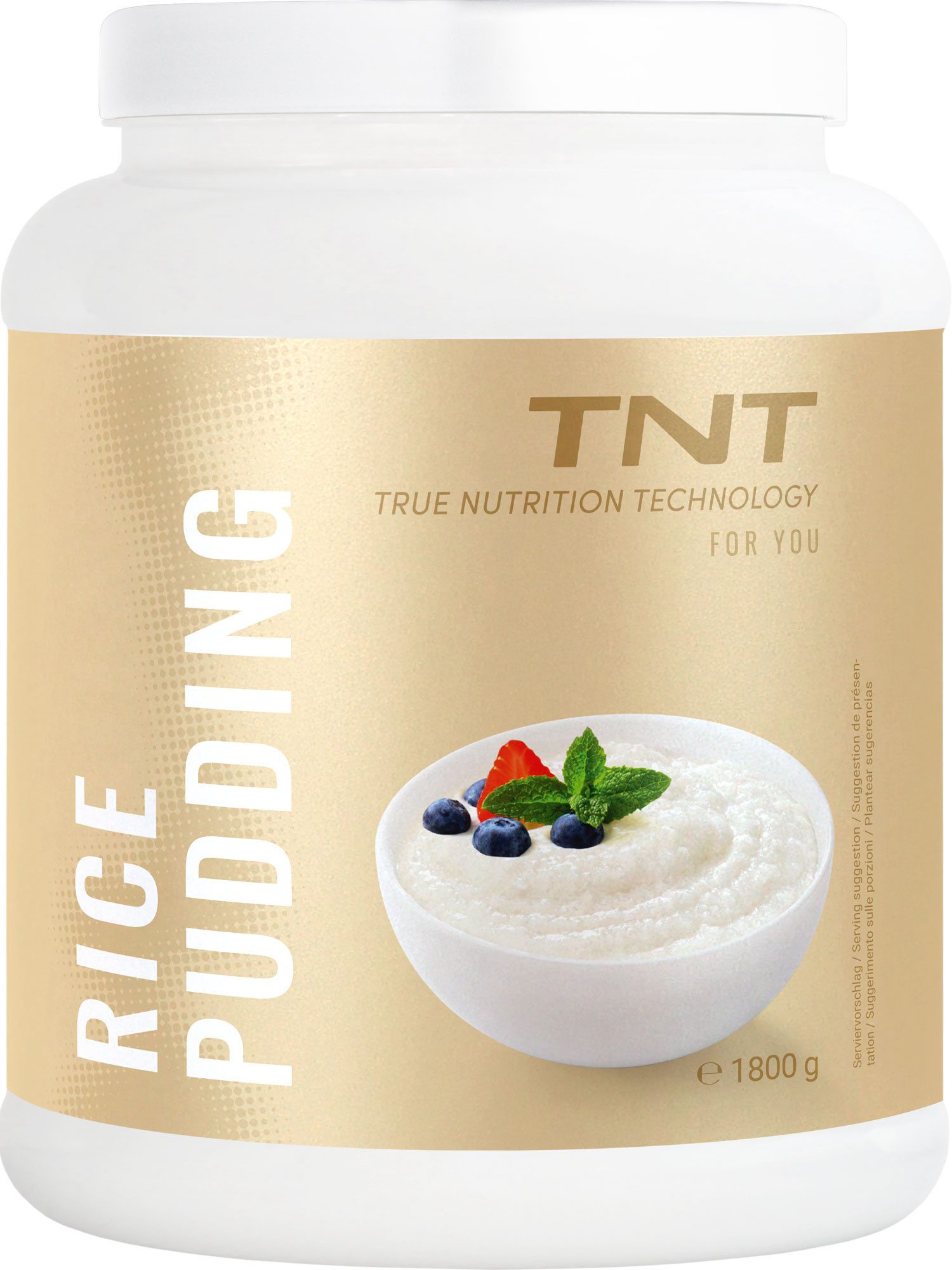 TNT (True Nutrition Technology) Rice Pudding - 100% extrudiertes Reismehl für kremige Konsistenz Pulver, 1800 g