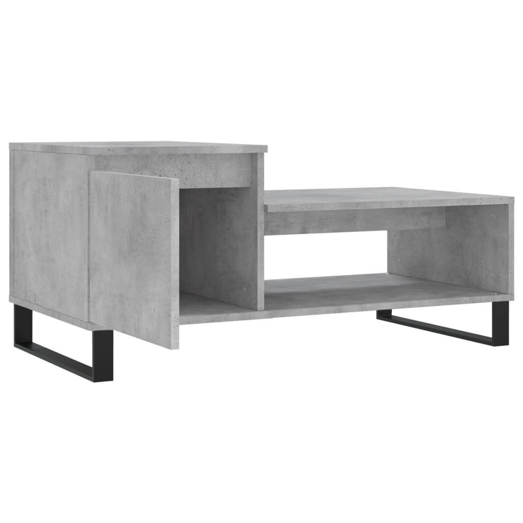 vidaXL Couchtisch Couchtisch Betongrau | cm (1-St) Holzwerkstoff Betongrau Betongrau 100x50x45