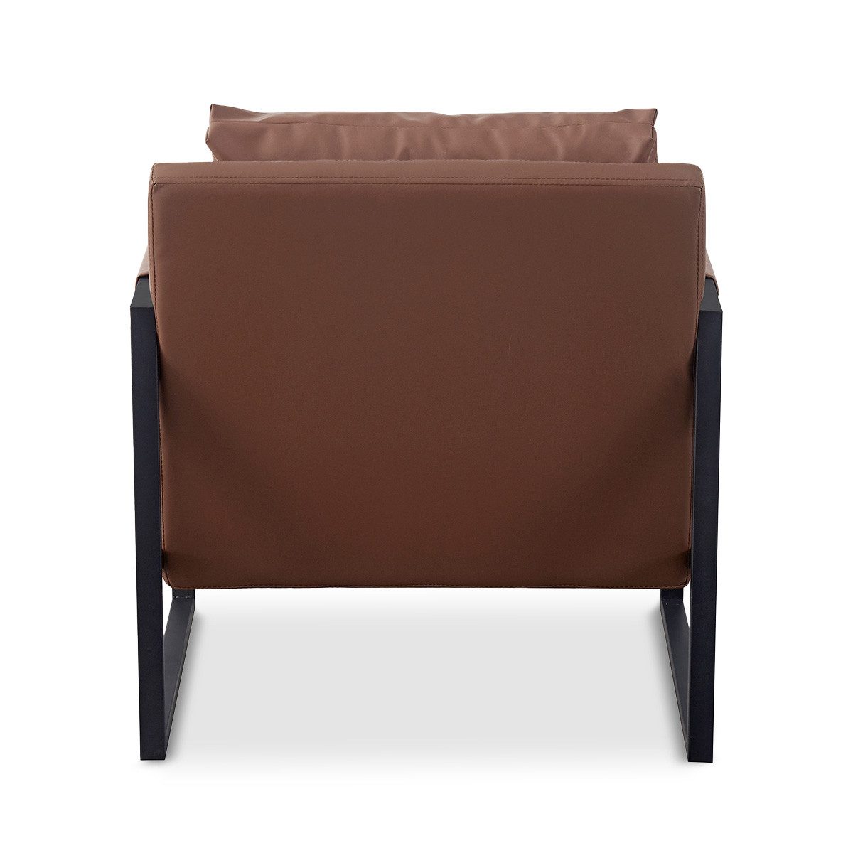 Divit Regal Sessel Kunstleder braun LW2 Loungesessel 70x60x28,5 cm Wohnzimmersesse – Bild 5 von 5
