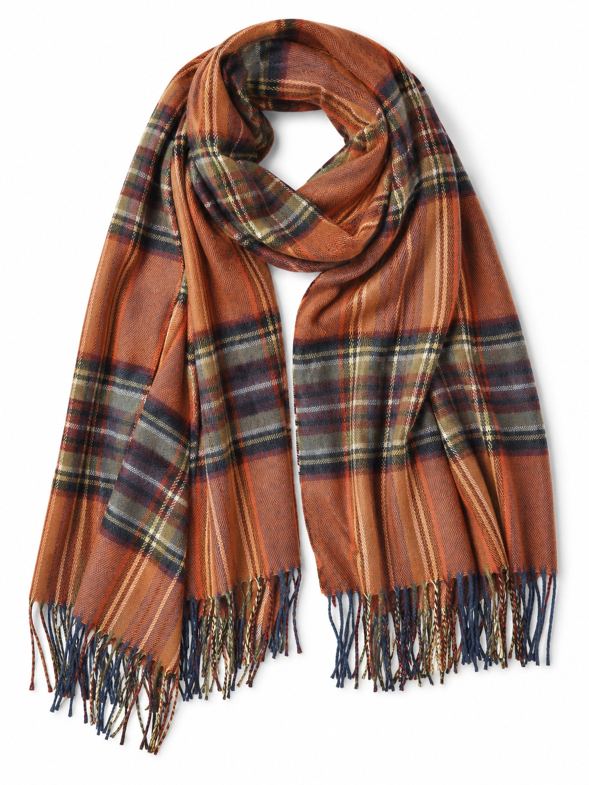 COLLEZIONE ALESSANDRO Wollschal Scotland, (1-St), mit Karomuster, Made in Italy