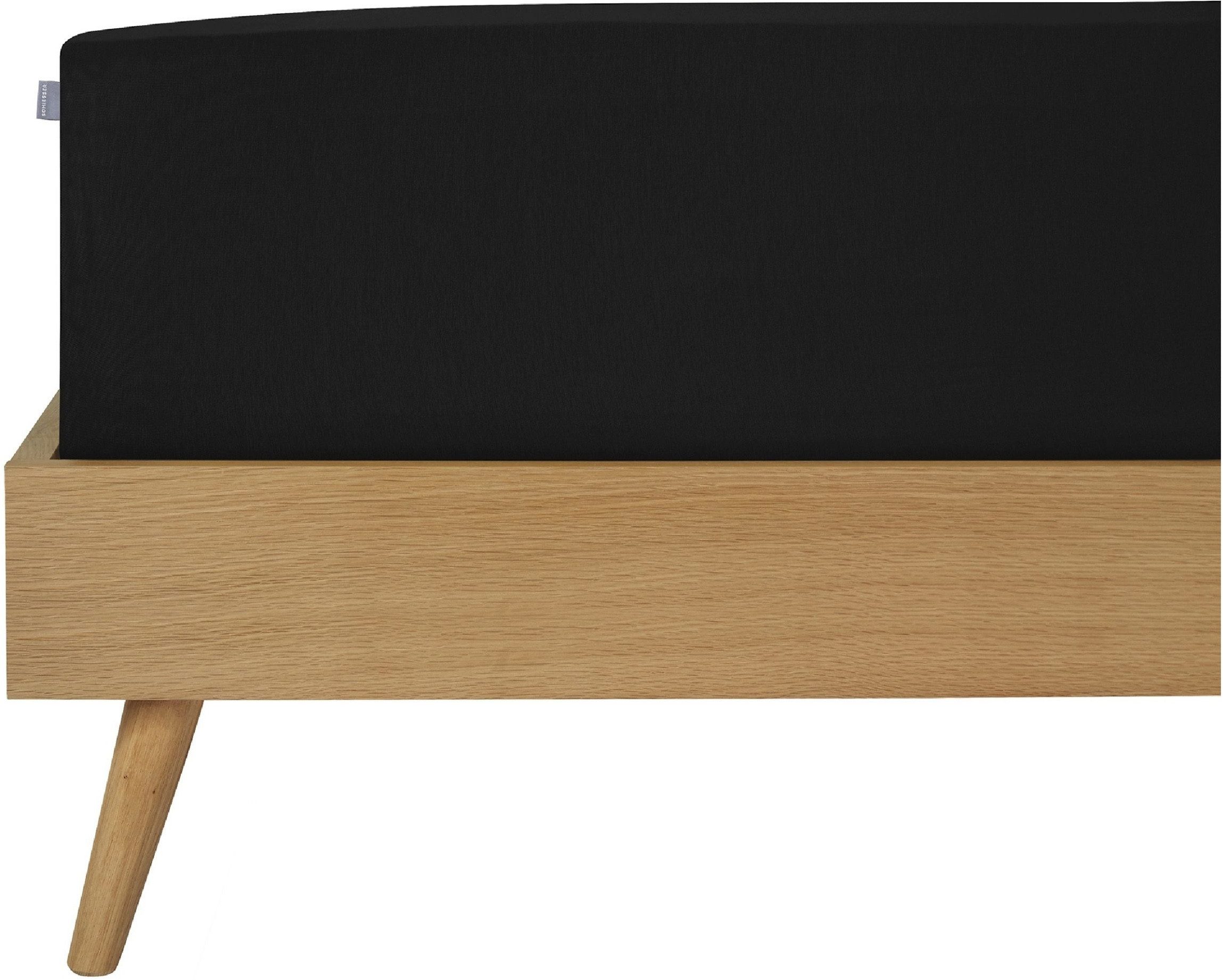Schiesser Spannbettlaken Jessi aus 100% Baumwolle, Jersey, Gummizug: rundum, (1 Stück), für Matratzen bis zu 22 cm Höhe, OEKO-TEX® MADE IN GREEN
