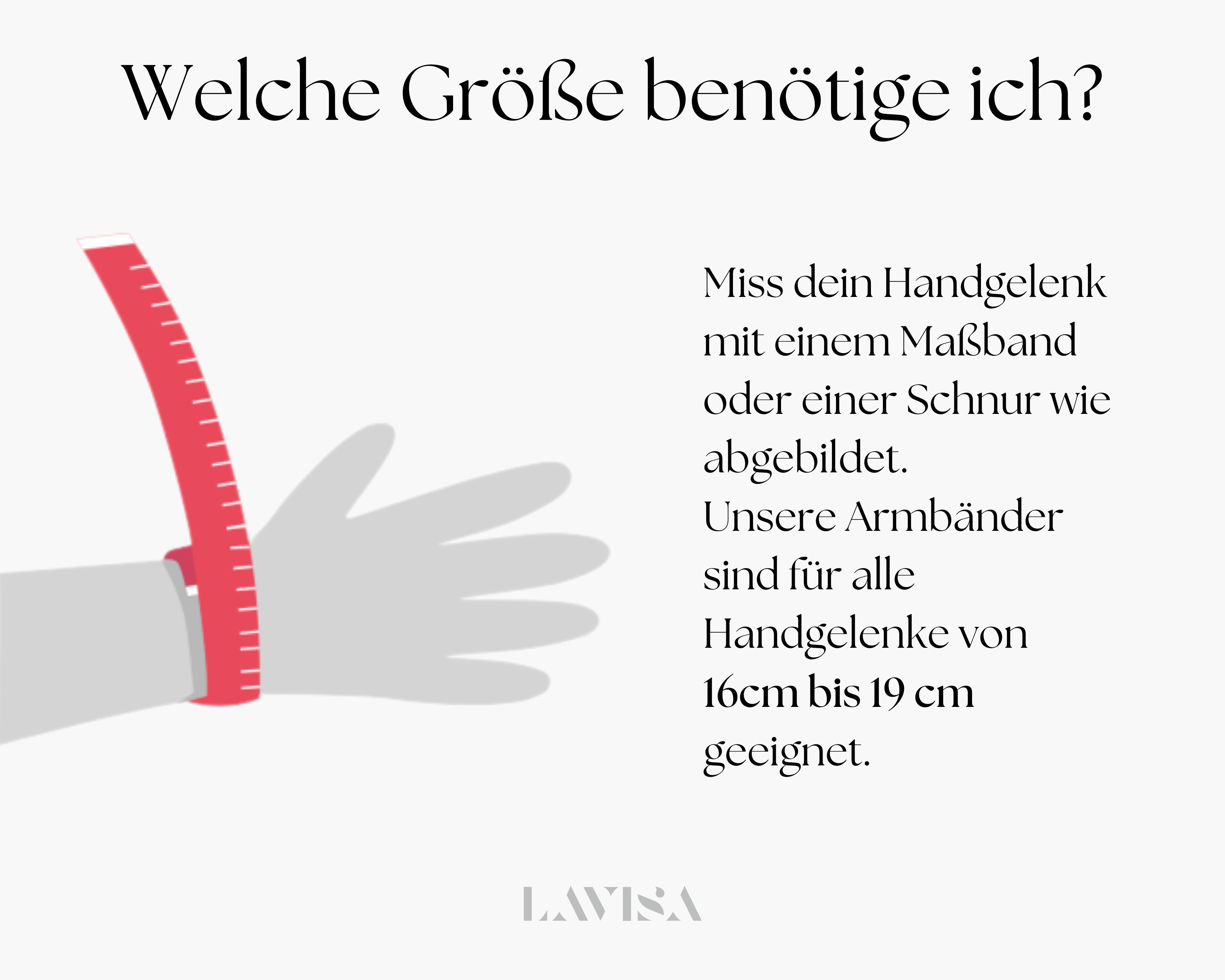 LAVISA Armband Edelstein Armband - 4mm Naturstein Perlen Granat