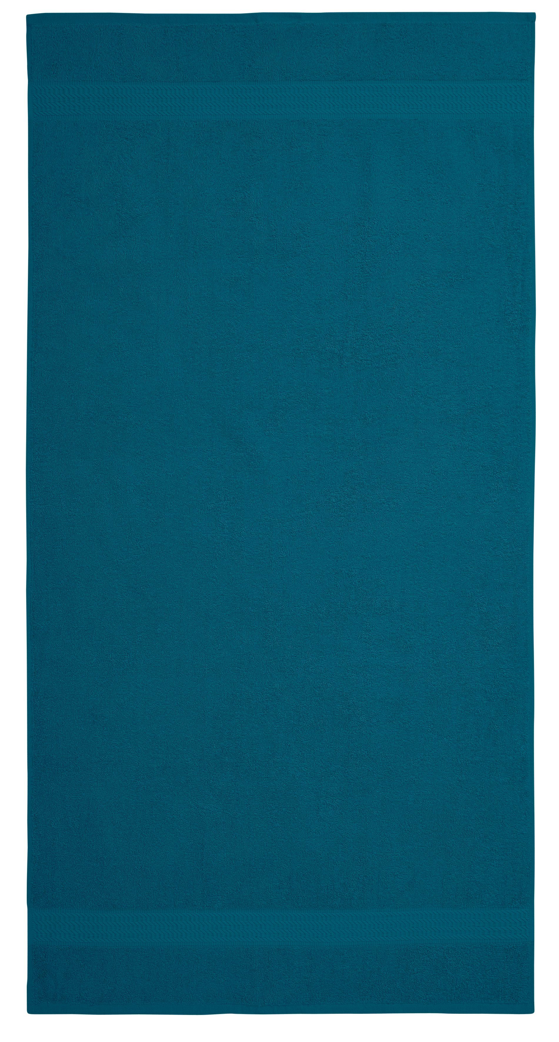 OTTO home Duschtücher Juna, als Set und Serie erhältlich, 4 Duschtücher, 70x140cm, Walkfrottee (4-St), Handtuch Set, 100% Baumwolle, mit Bordüre, Uni-Farben, weich