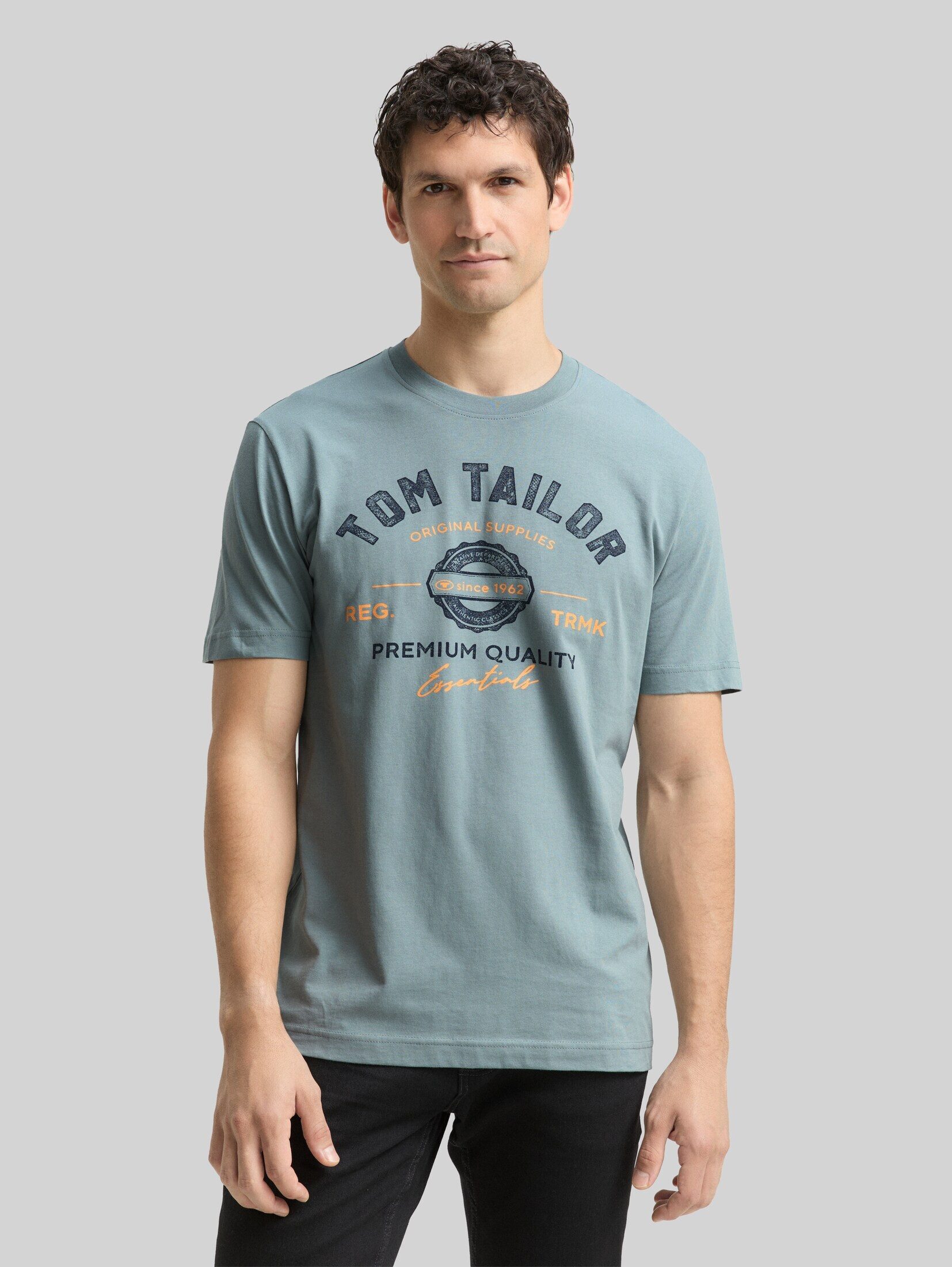 TOM TAILOR T-Shirt T-Shirt (im Einserpack) T-Shirt mit Logo-Print