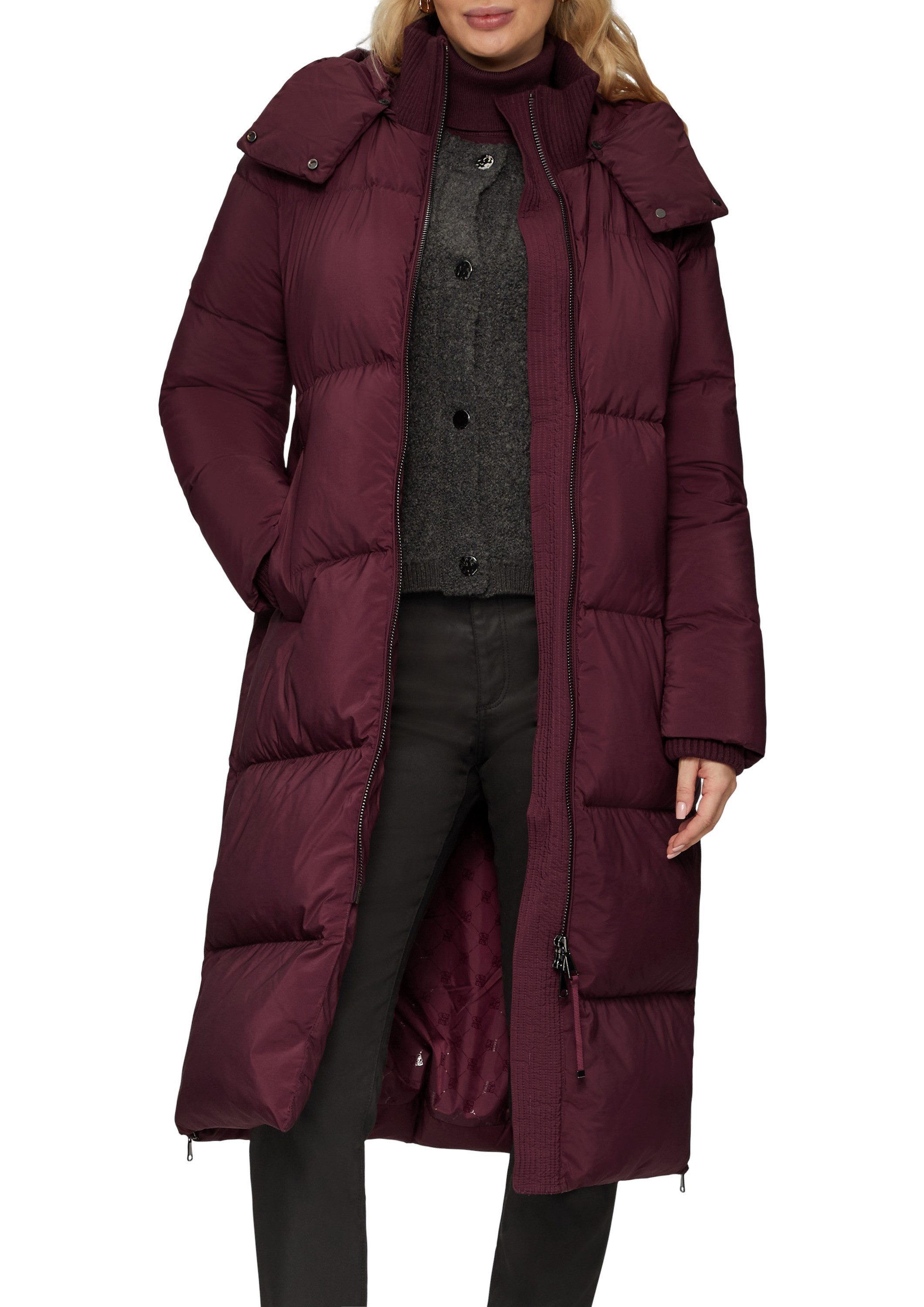 s.Oliver Wintermantel Outdoor-Mantel Wärmender Daunenmantel mit abnehmbarer Kapuze