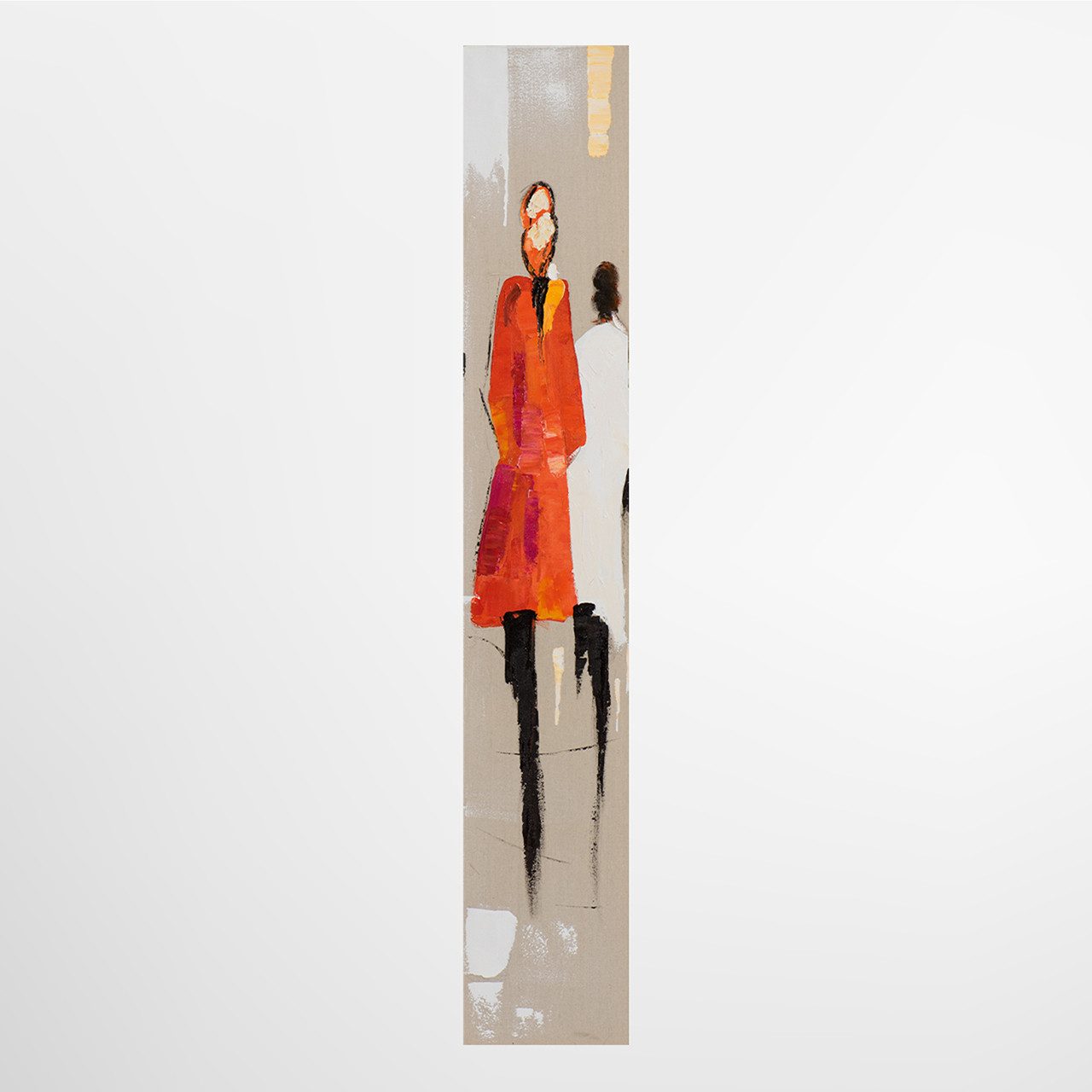 ArtUniverse Gemälde Farbenfreudige Modenschau 25 x 150 cm, Menschenmotiv