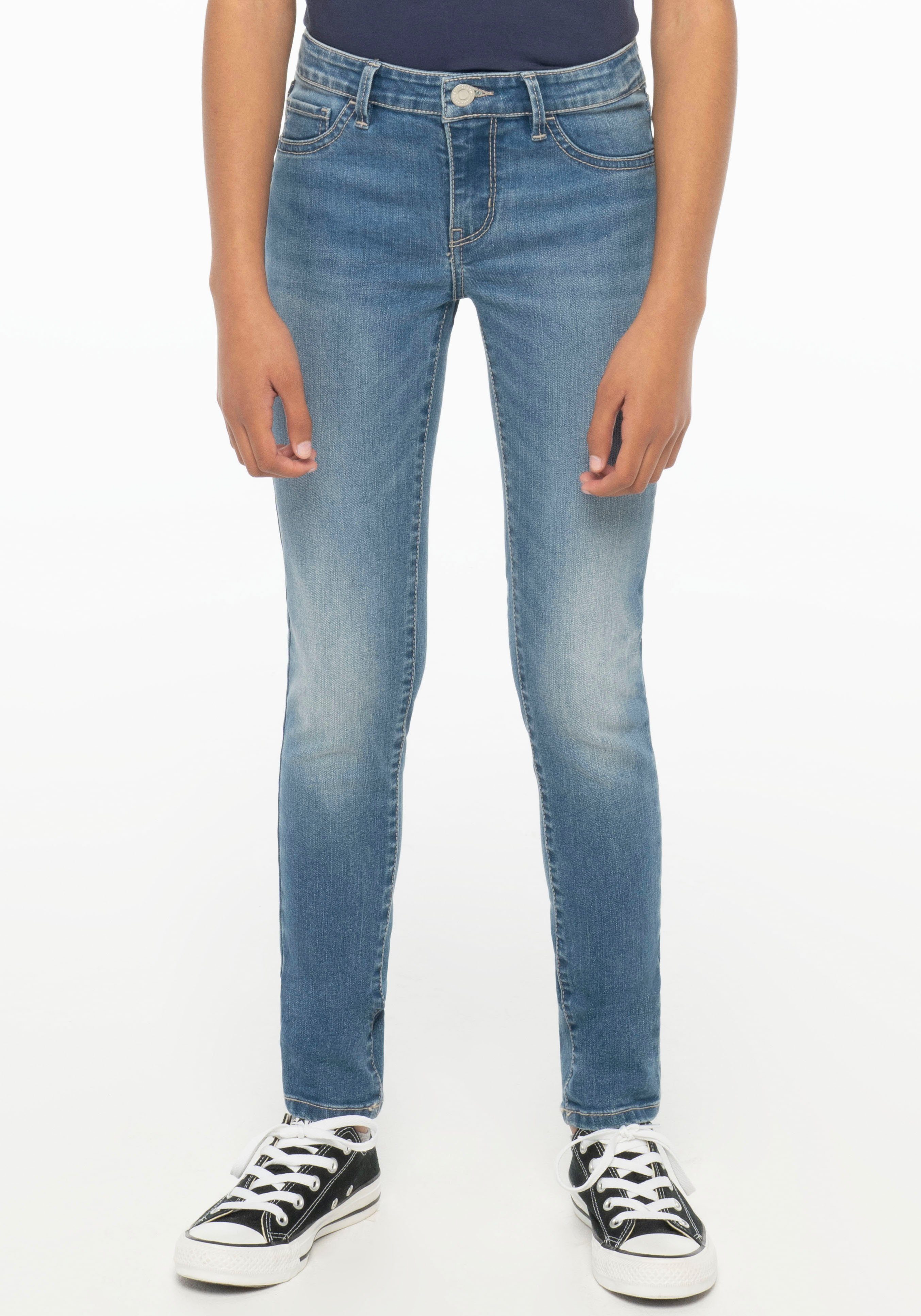 blue Stretch-Jeans FIT SKINNY Levi's® SUPER JEANS GIRLS mid for 710™ Kids used