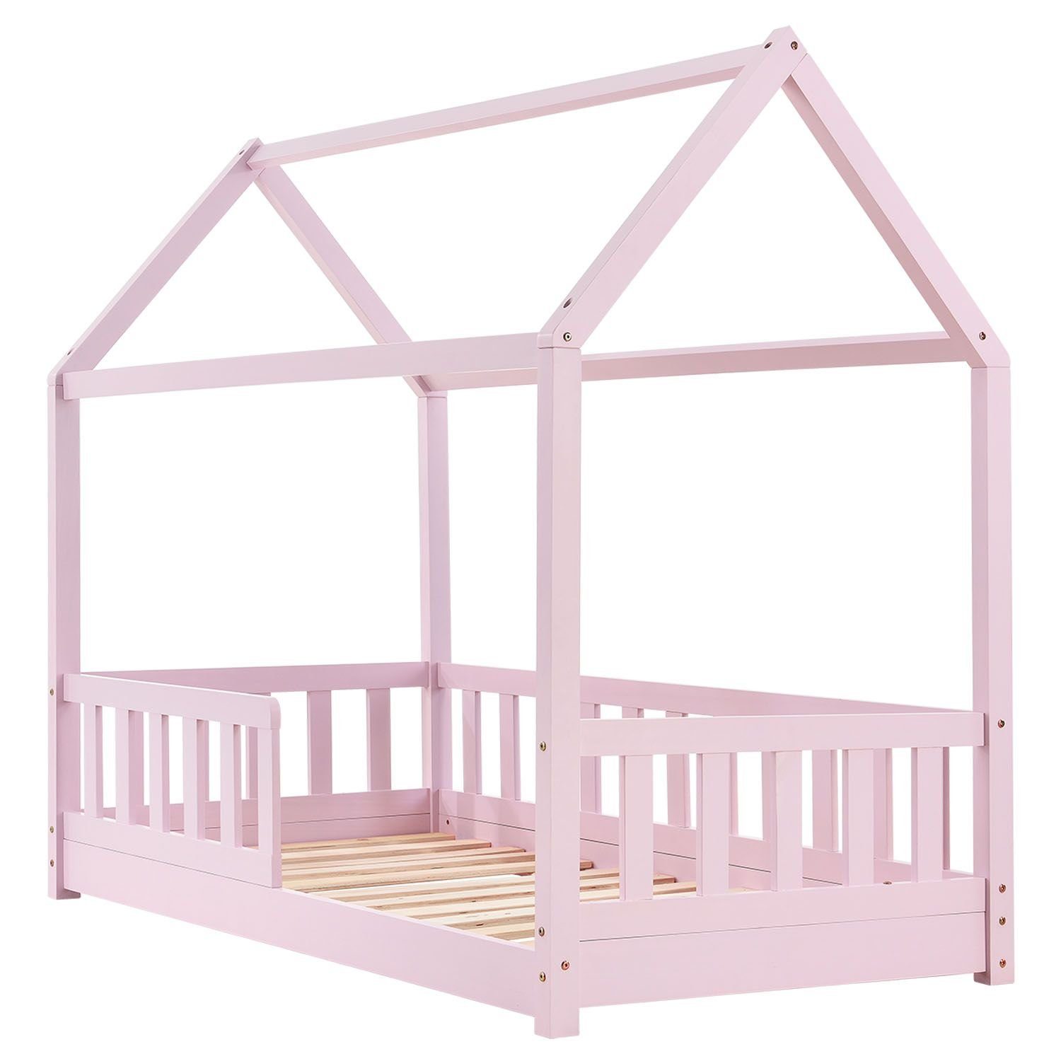 Kinderbett 80x160 Cm Mit Rausfallschutz – Inkl. Matratze, Lattenrost & Wählbarem Design