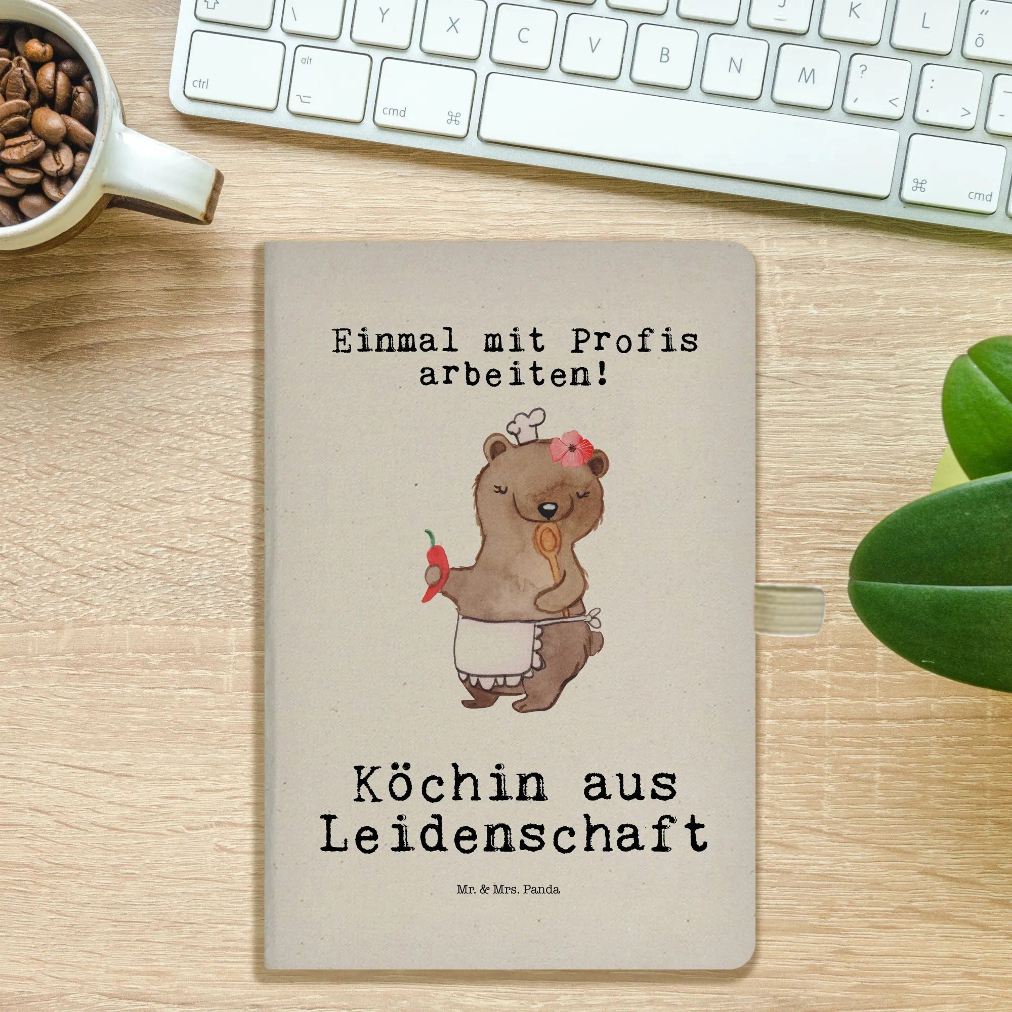 Thumbnail - Mr. & Mrs. Panda Notizbuch Köchin Leidenschaft - Transparent - Geschenk, Restaurant, Fernsehköch Mr. & Mrs. Panda, Inspi...
