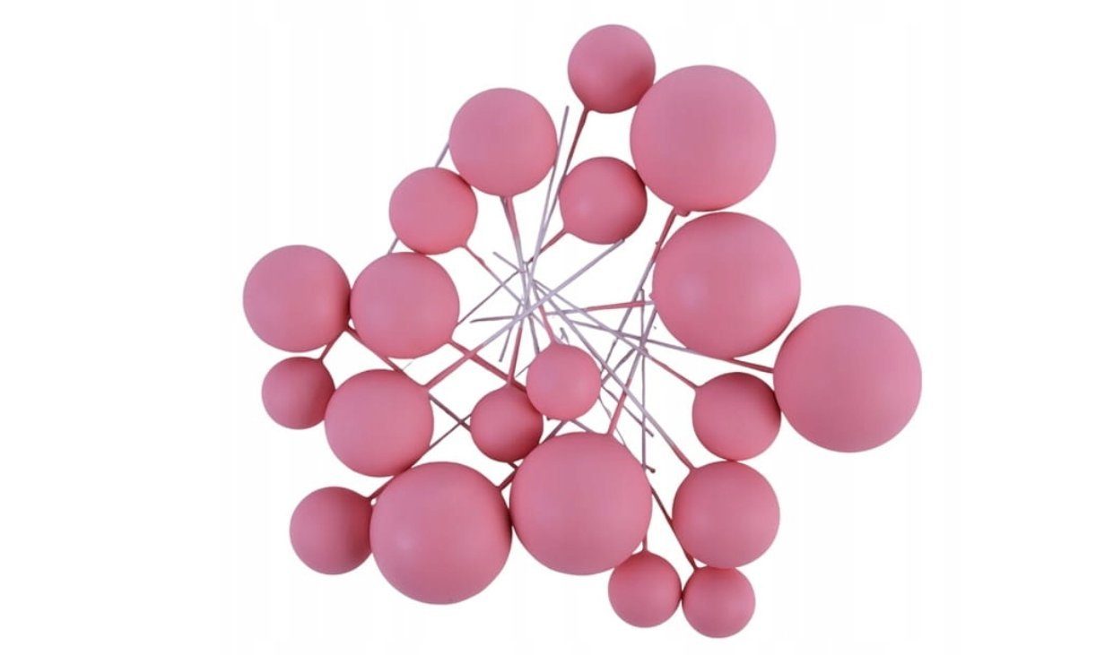 Festivalartikel Топпер для торта Tortendekoration Kugeln am Stiel Gold Topper Ball goldenen Kugeln