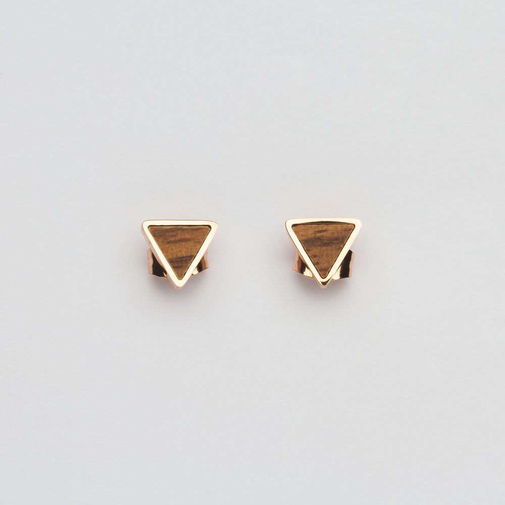 Holzkern Ohrring-Set Scale Ohrstecker Dreieck - Holzkern Modell: Jewelry