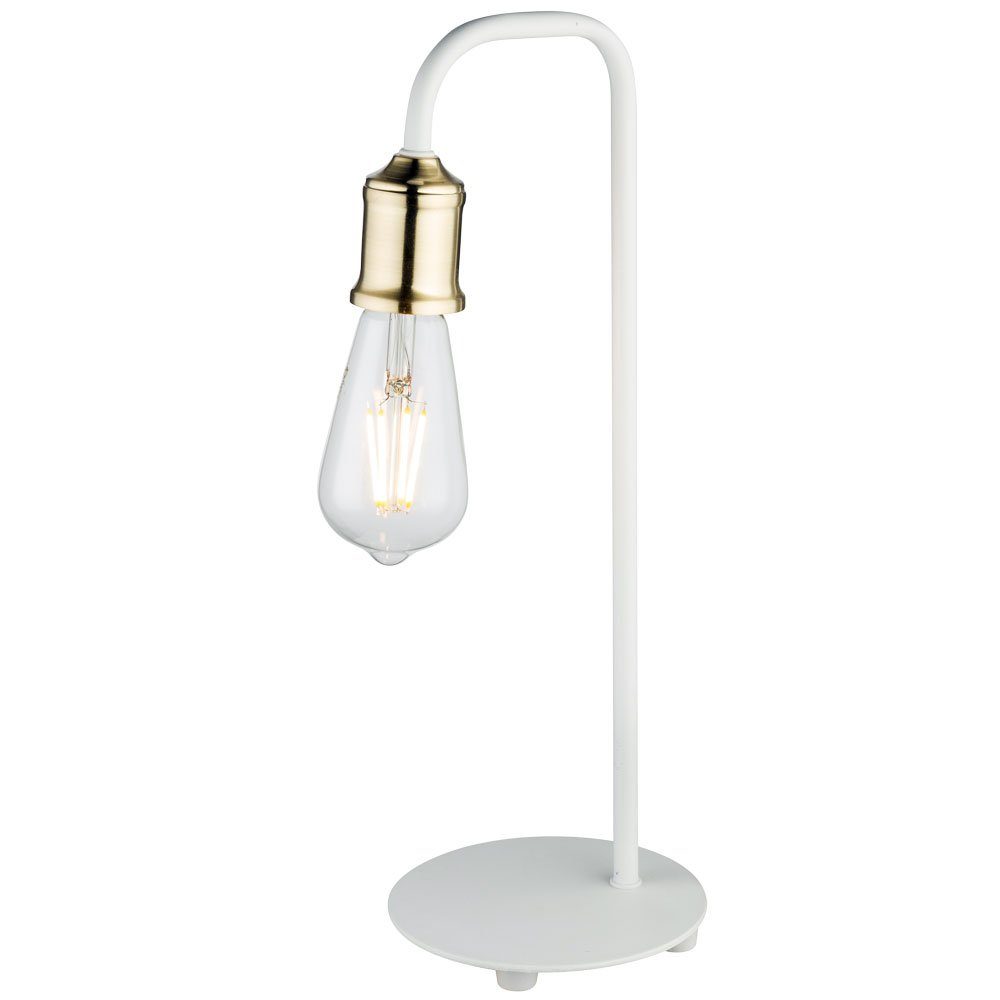 etc-shop Tisch Messing Leuchtmittel Zimmer Lampe Leuchte Warmweiß, Tischleuchte, inklusive, Vintage Wohn Filament Retro LED im-