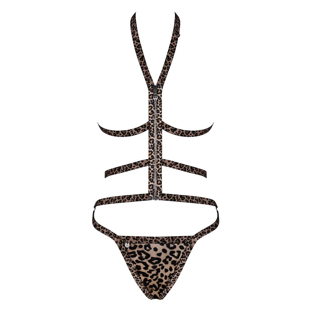 Obsessive Erotik-Harness OB Size - set brown Tigrita Plus 2pcs (XXL)