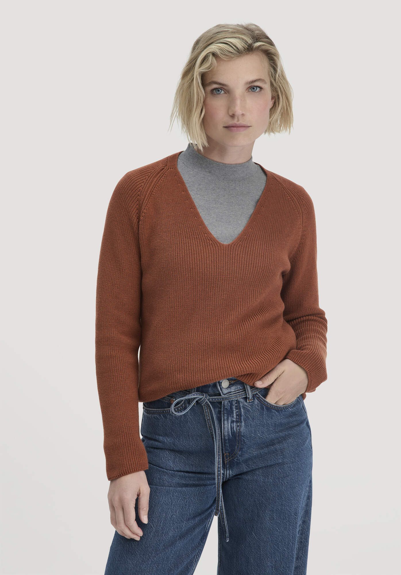 Hessnatur Strickpullover Regular aus reiner Bio-Baumwolle (1-tlg) günstig online kaufen