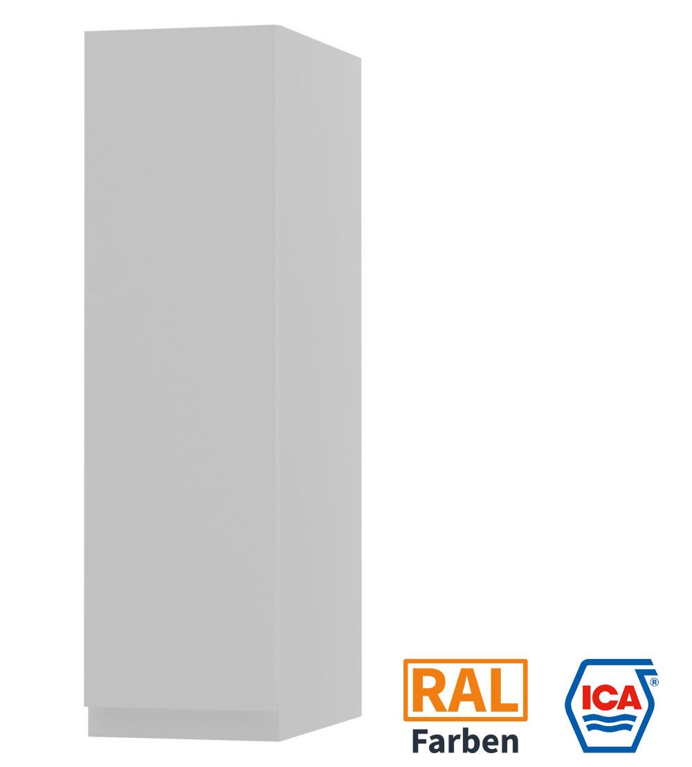 Feldmann-Wohnen Klapphängeschrank Florence (W2/20, 1-türig, 2 Einlegeböden, 1-St., puristische, grifflose Optik, lackierte Fronten, B/T/H 20x32,5x72cm) Weiß / RAL/ICA Wunschfarbe Türanschlag links