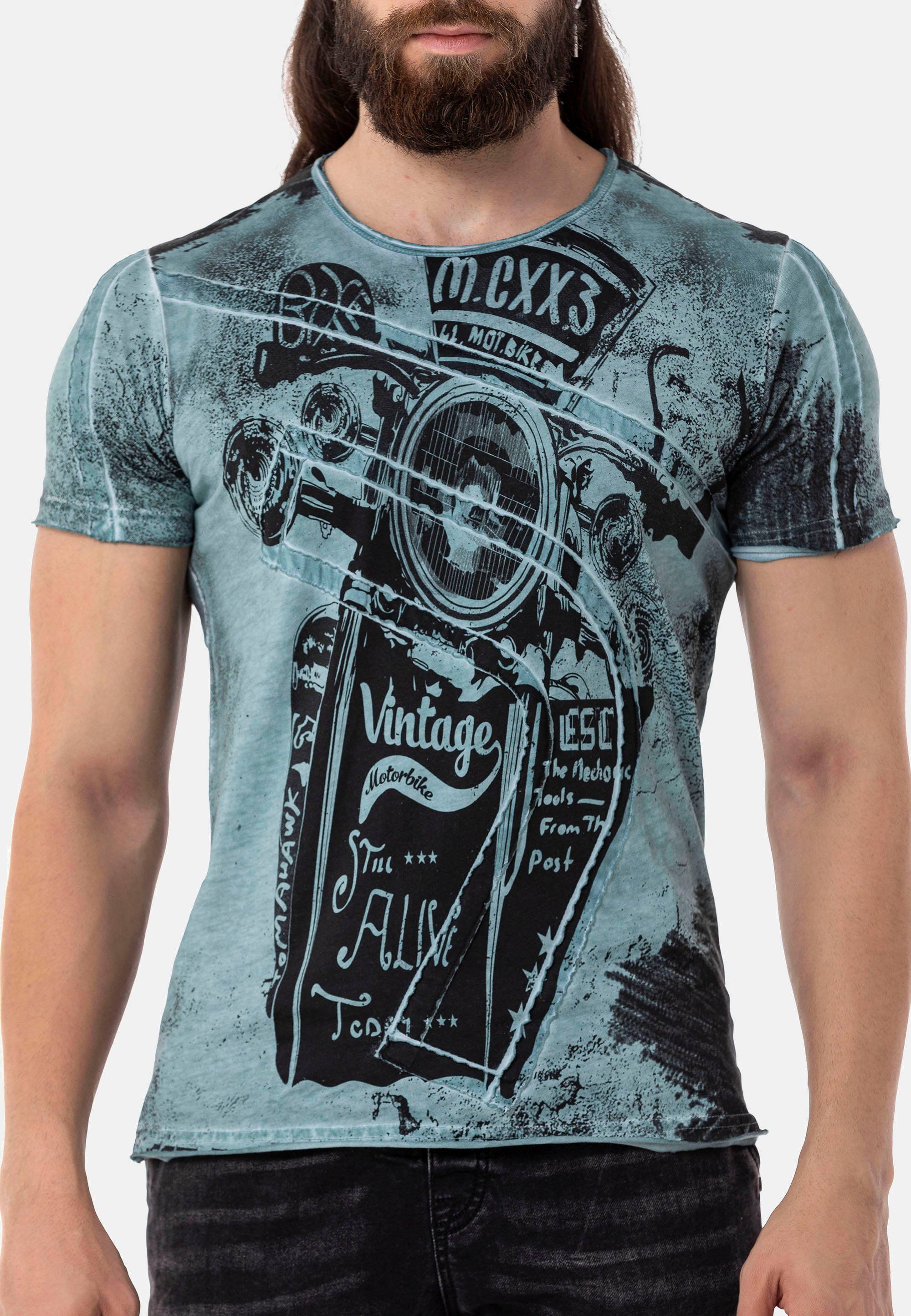 T-Shirt großen & mint Markenprints Baxx mit Cipo