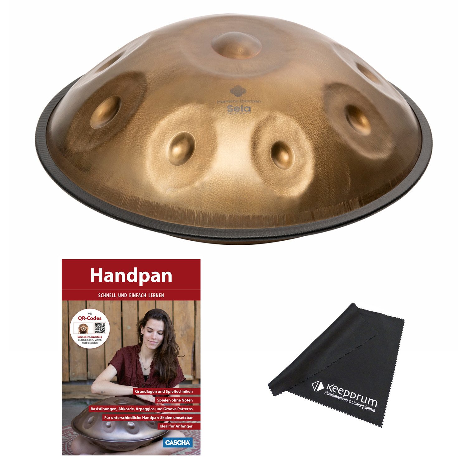 Handpan Sela Handpan SE 201 Harmony D Kurd mit Lehrbuch