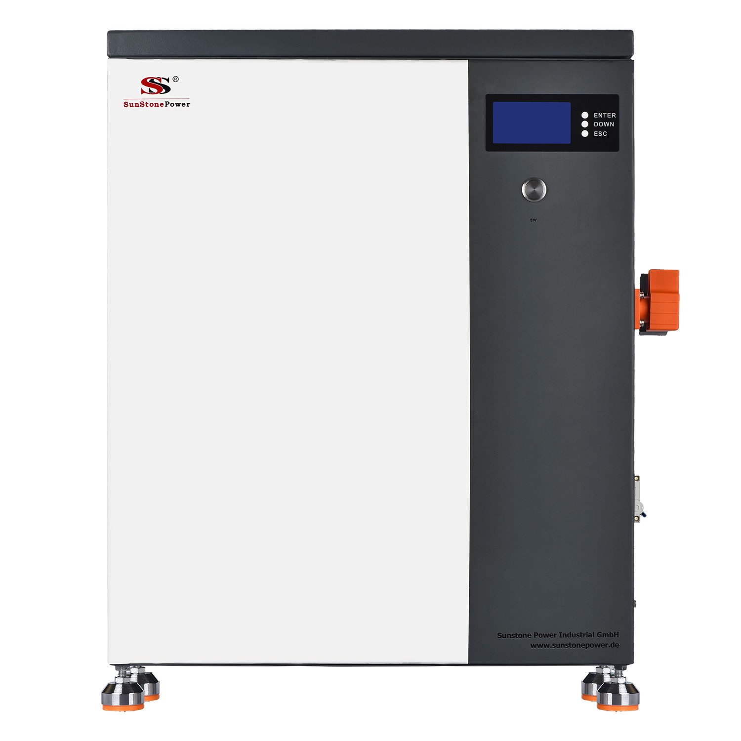 Sunstone Power 48V 100Ah LiFePO4 Batterie Speicher Wandmontage PV-Anlage, 0% MWST Akku 10000 mAh (48 V), mit LCD-Display, Wand-/Stand-/Stapelmontage