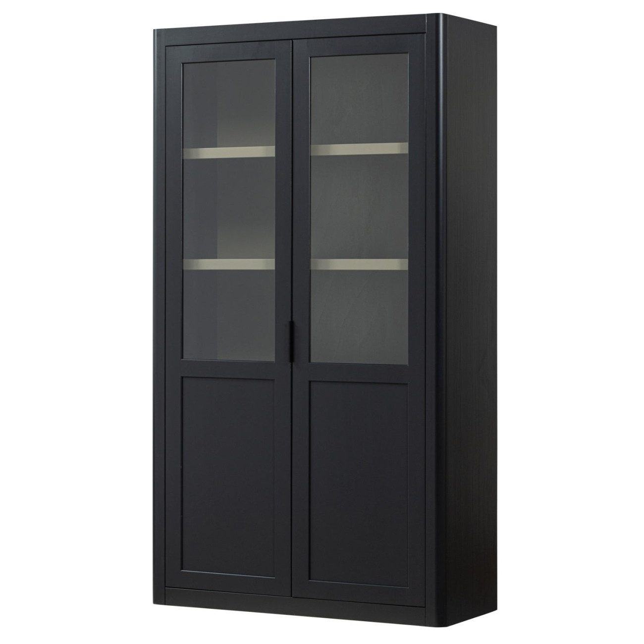 WOOOD Vitrine Gunnar aus Kiefernholz, Schwarz