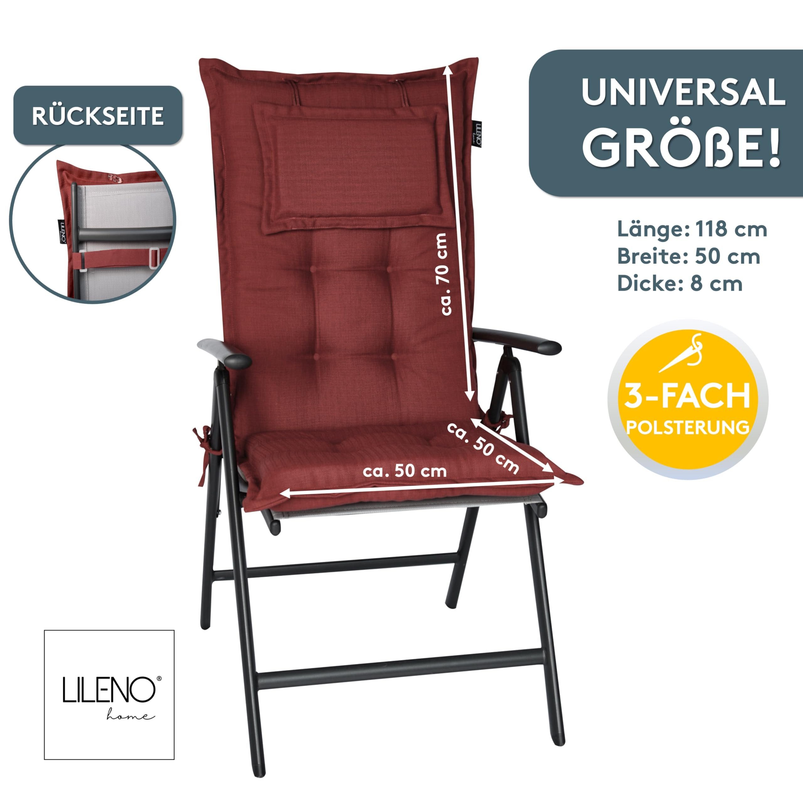 LILENO HOME Hochlehnerauflage Gartenstuhl Auflage, bequeme günstig online kaufen