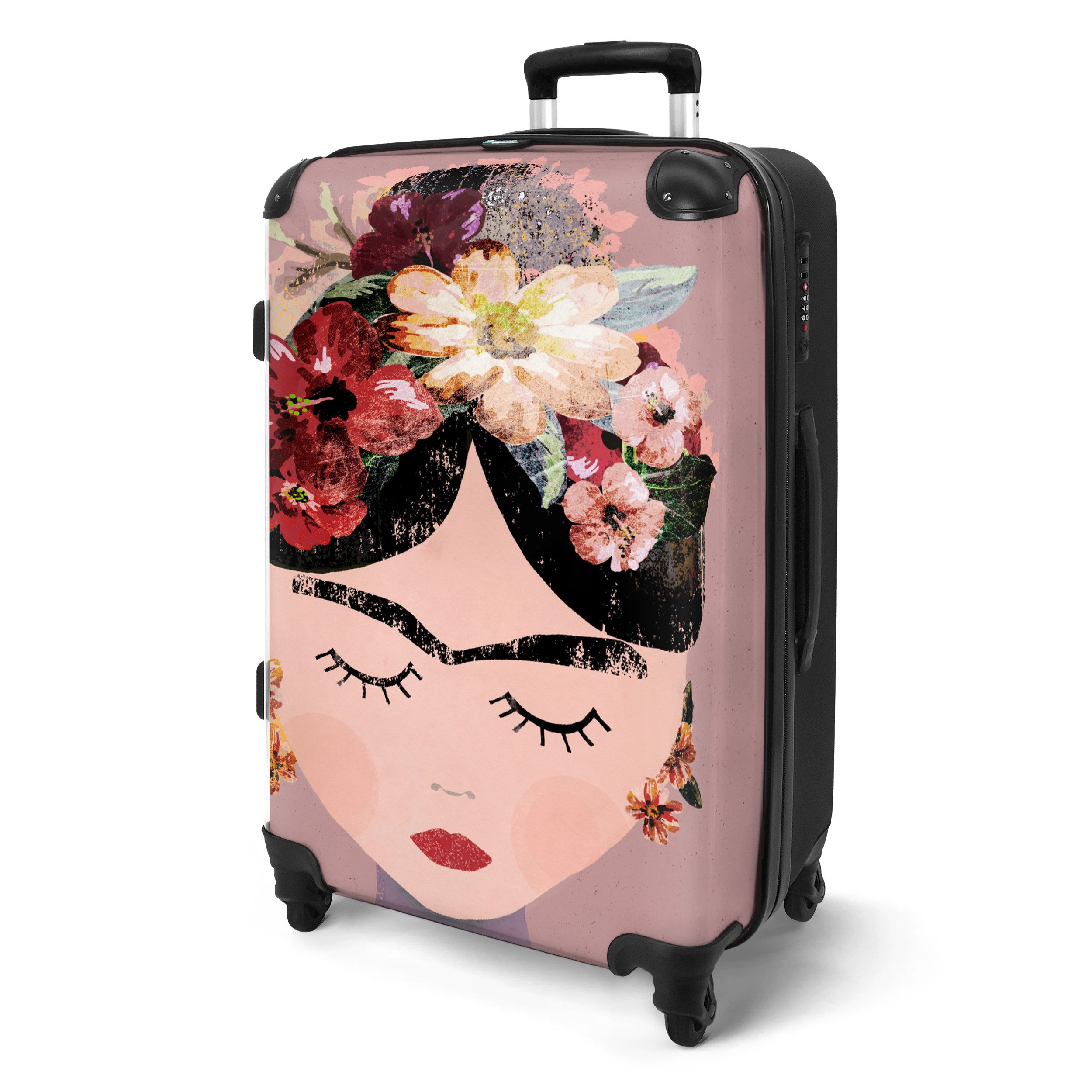 NoBoringSuitcases.com© Hartschalen-Trolley Pastell - Frau - günstig online kaufen