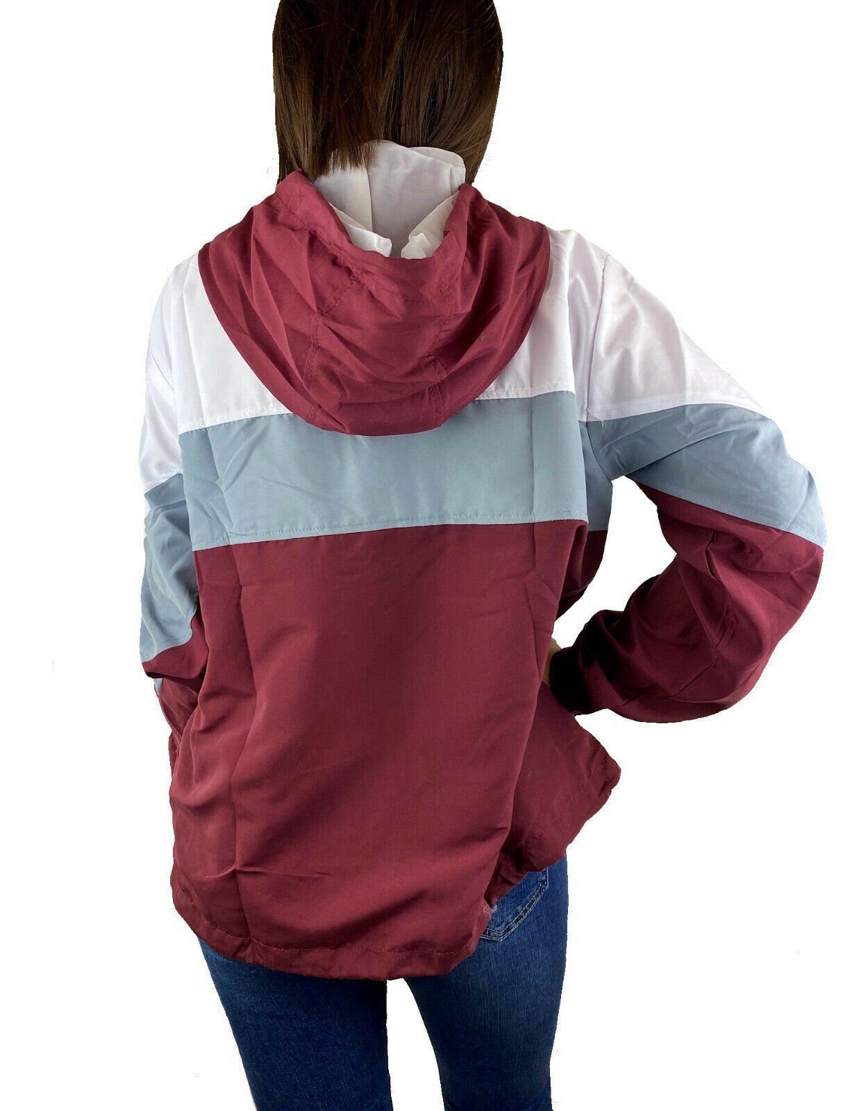 Worldclassca Windbreaker Worldclassca Damen Windbreaker Festival Jacke 90s Blouson Regen Kapuzenjacke Sport Hoodie Übergangsjacke Wasserabweisend XS-XL