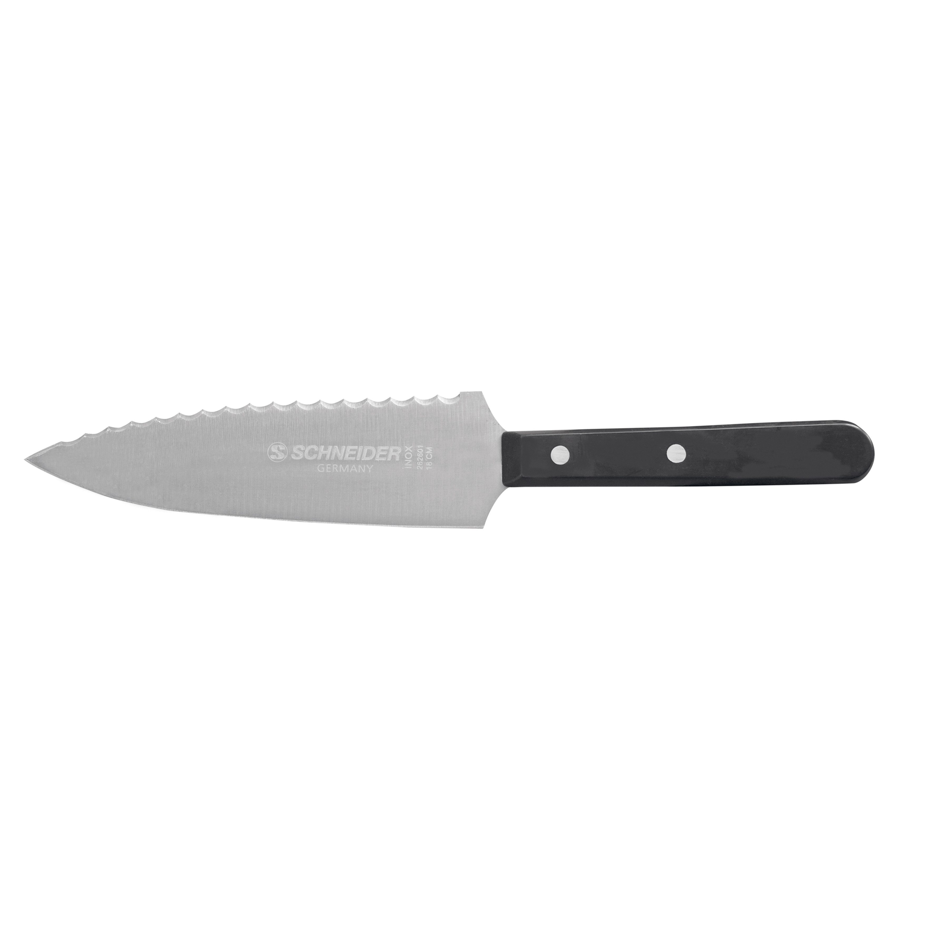 Schneider GmbH Tortenmesser - 16 cm, Wellenschliff, glatte Schneide