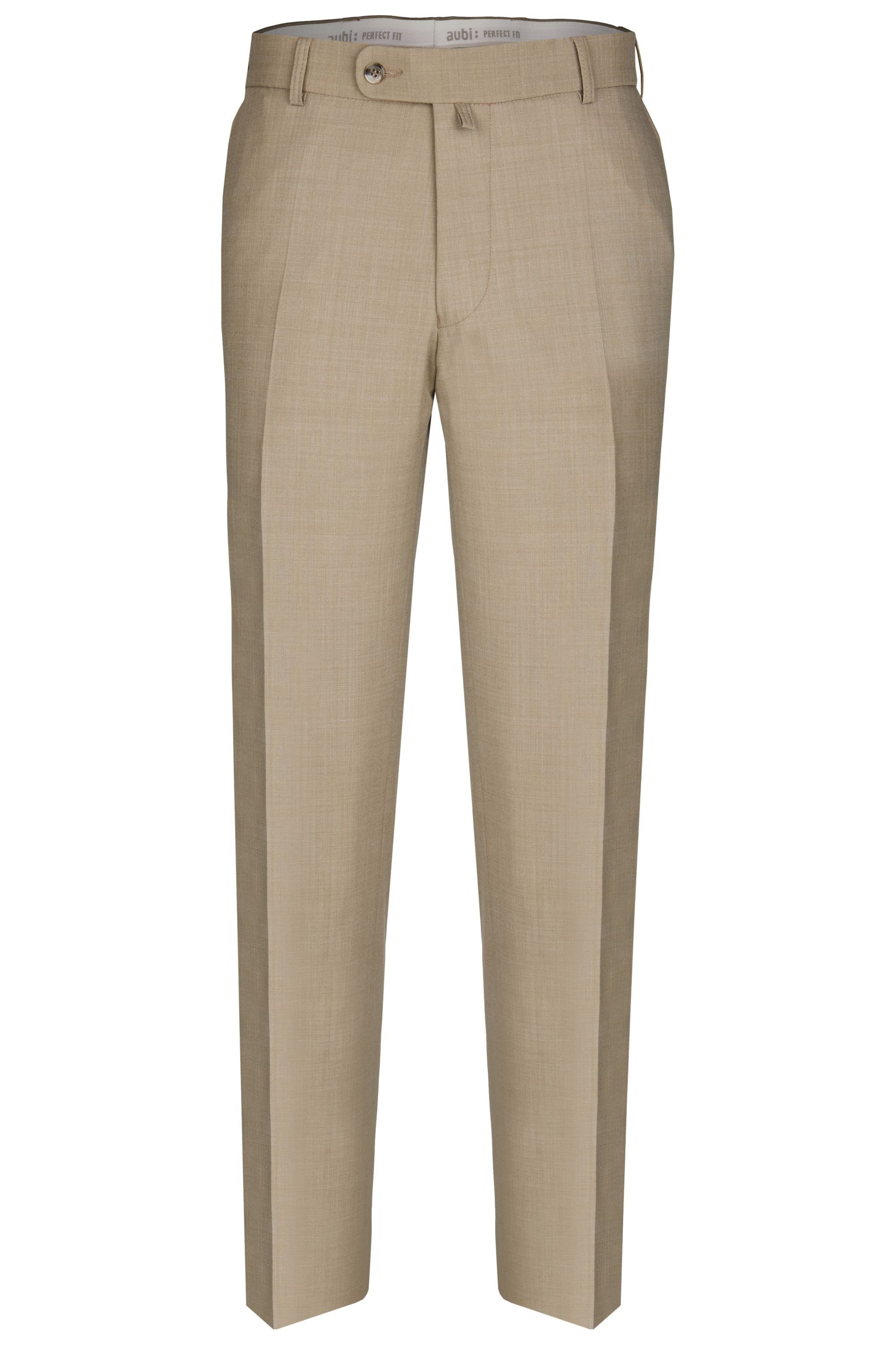 aubi: Stoffhose aubi Perfect Fit Herren Sommer Businesshose Anzughose Cool Finish Flat Front Modell 26