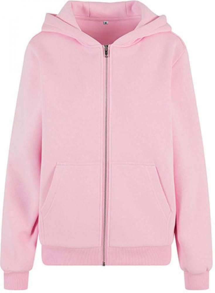 Build Your Brand Kapuzensweatjacke Damen Fluffy Zip Hoody Kapuzenjacke