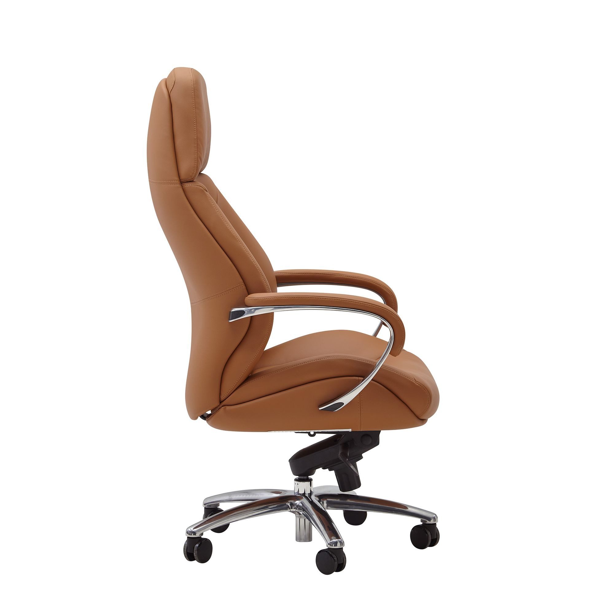 FINEBUY Chefsessel FB81800 (Echtleder Caramel, Schreibtischstuhl bis 120 kg günstig online kaufen