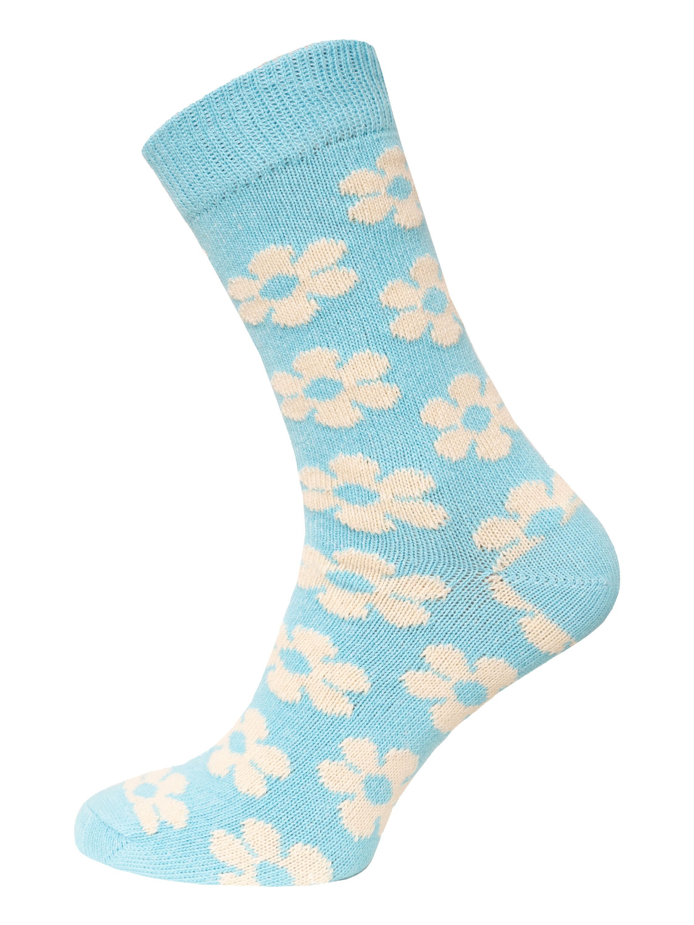 HomeOfSocks Носки Blumen Design Socke aus 90% Baumwolle Bunte Носки Blumen Muster aus 90% Baumwolle