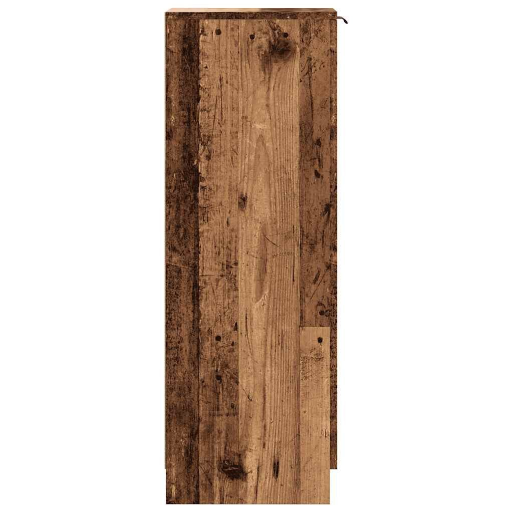 vidaXL Schuhregal Schuhschrank Altholz-Optik 29,5x35x100,5 cm Holzwerkstoff, 1-tlg. – Bild 5 von 5