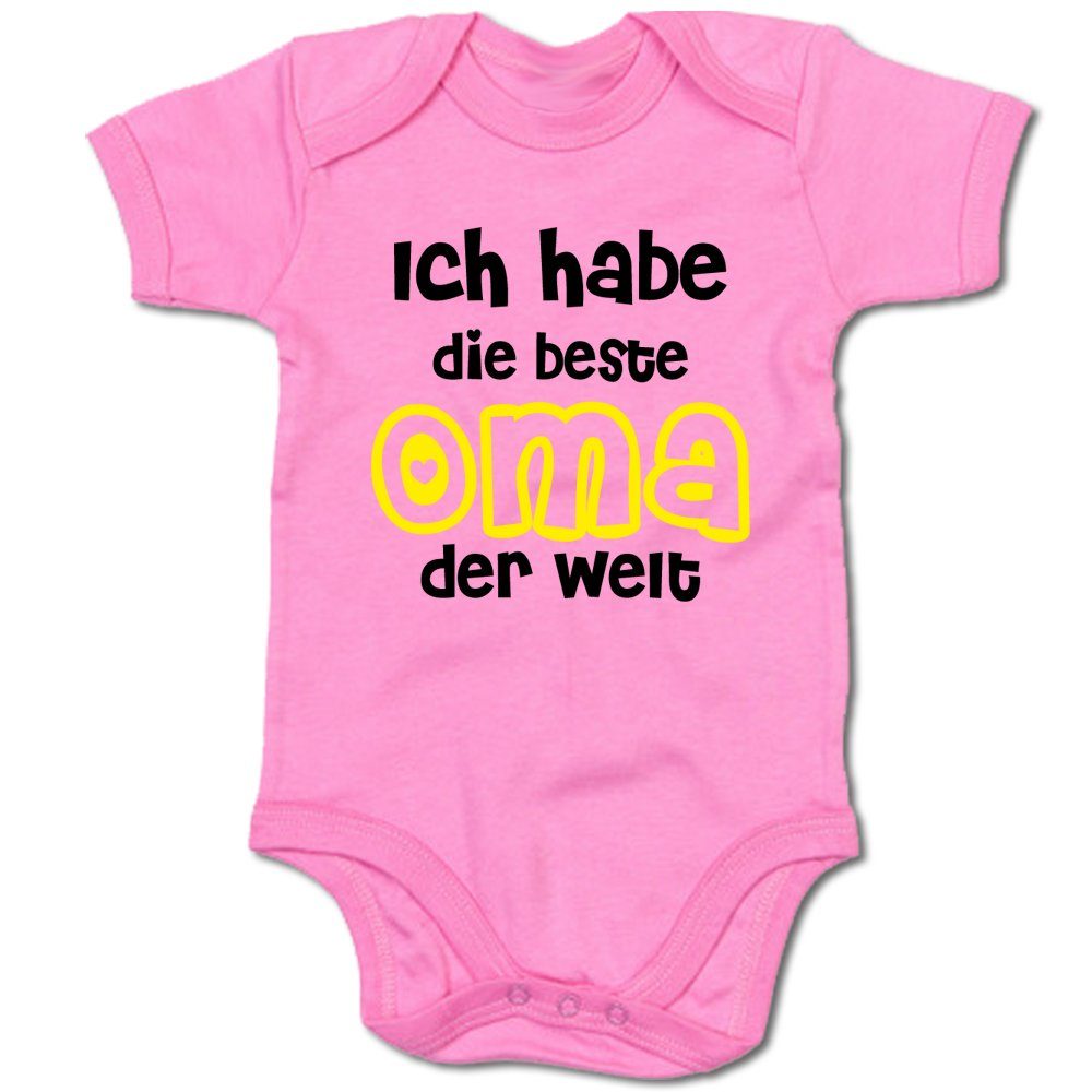 Ggraphics Kurzarmbody Baby Body Ich habe die beste Oma der Welt mit