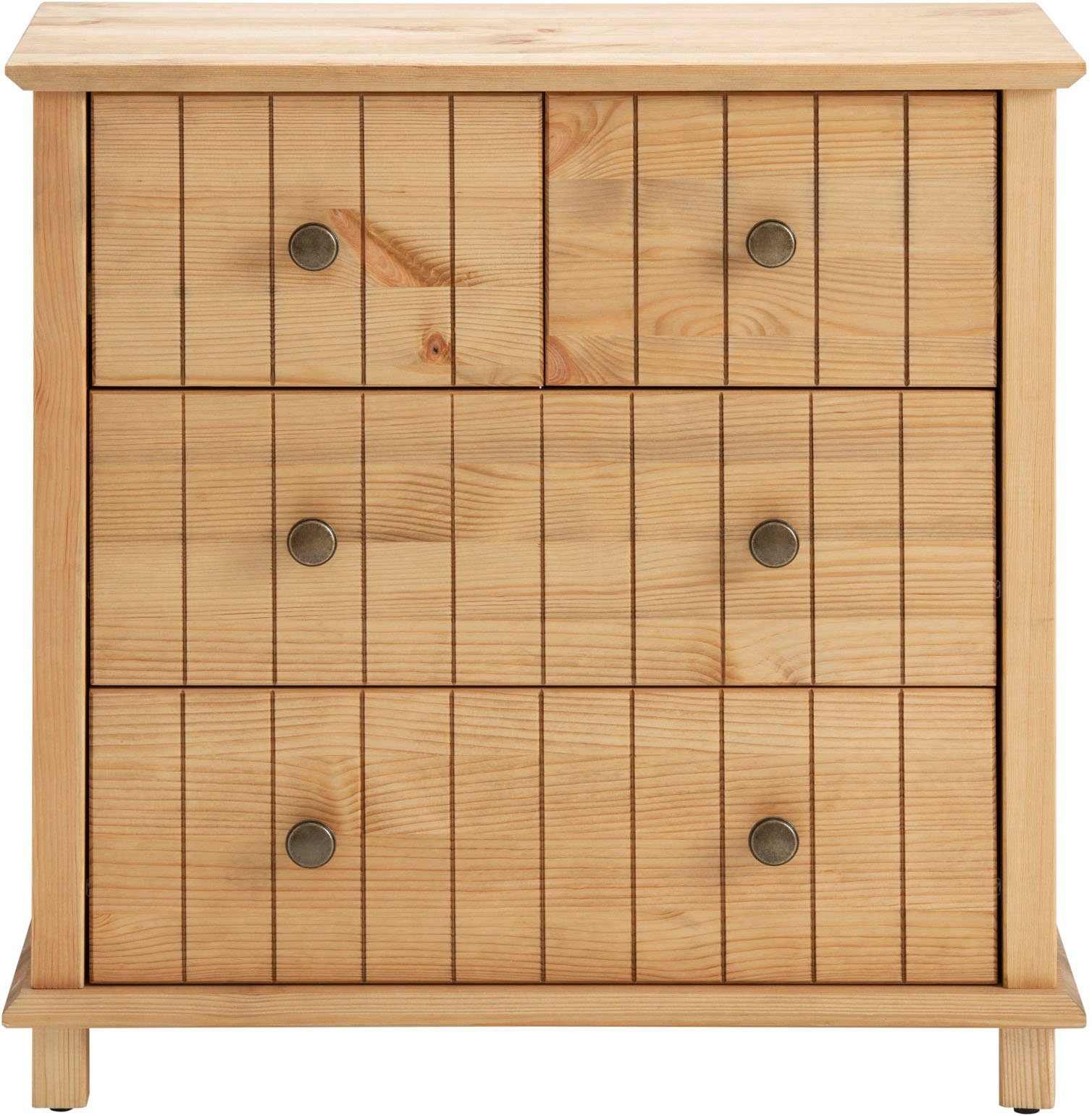 Home affaire Badkommode Vili, Badezimmerschrank, Unterschrank, 4 Schubladen, aus Massivholz