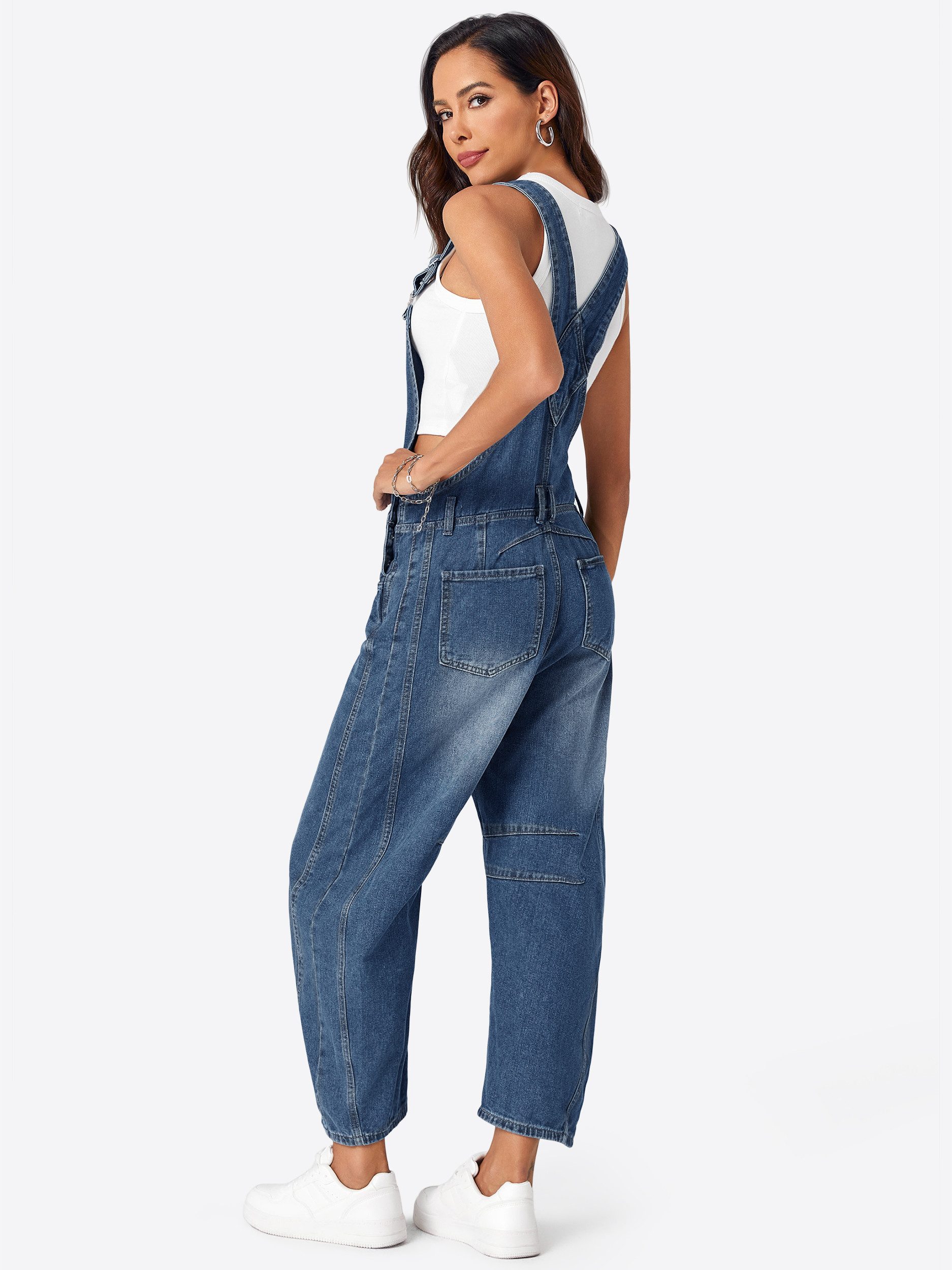 Imily Bela Overall Damen Lockerer Latzjeans günstig online kaufen
