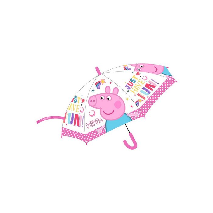Peppa Pig Stockregenschirm Peppa Wutz Kinder Mädchen Stock-Schirm Kuppelschirm