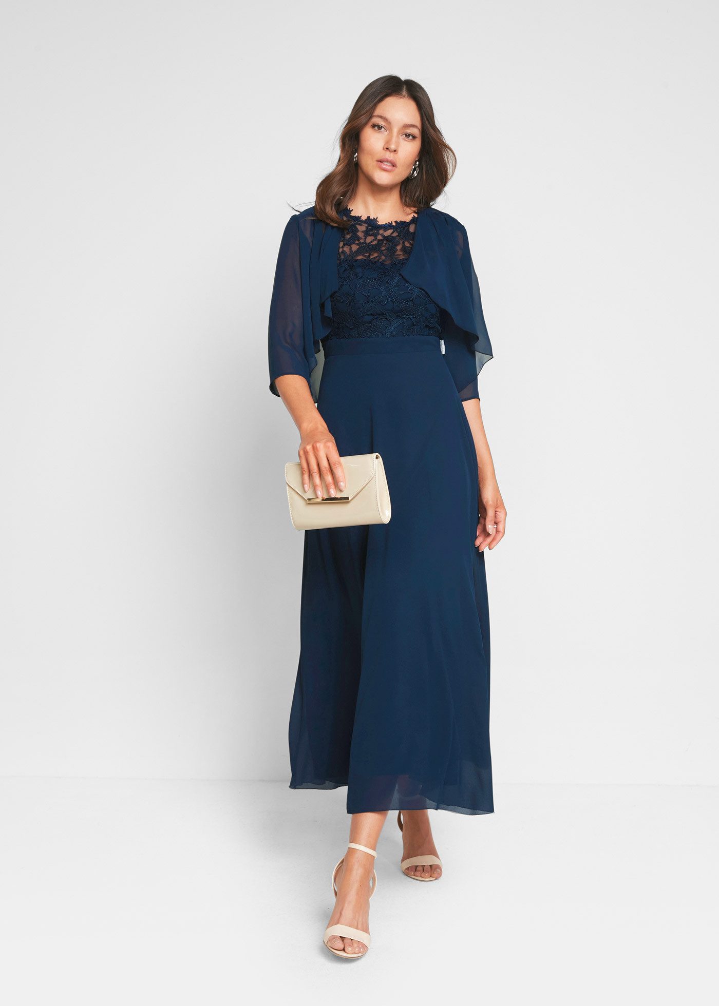 bonprix Maxikleid Maxikleid mit Spitze günstig online kaufen