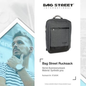 BAG STREET Rucksack Bag Street Herren Damen Notebooktasche (Businessrucksack), Businessrucksack Synthetik, grau ca. 29cm x ca. 40cm