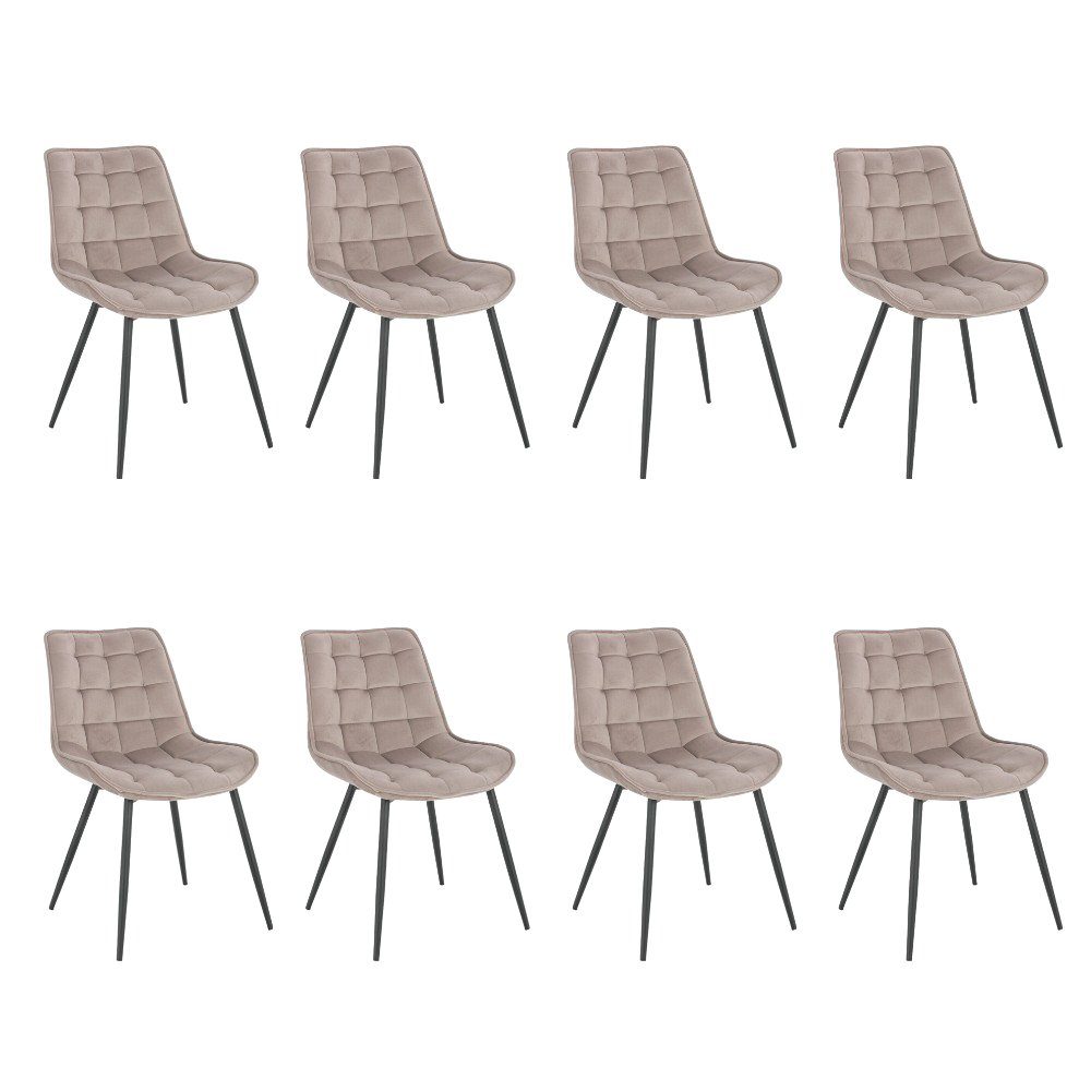 HOME DELUXE Esszimmerstuhl Polsterstuhl 2er - 8er Set IKALO (8 St), Gestell günstig online kaufen
